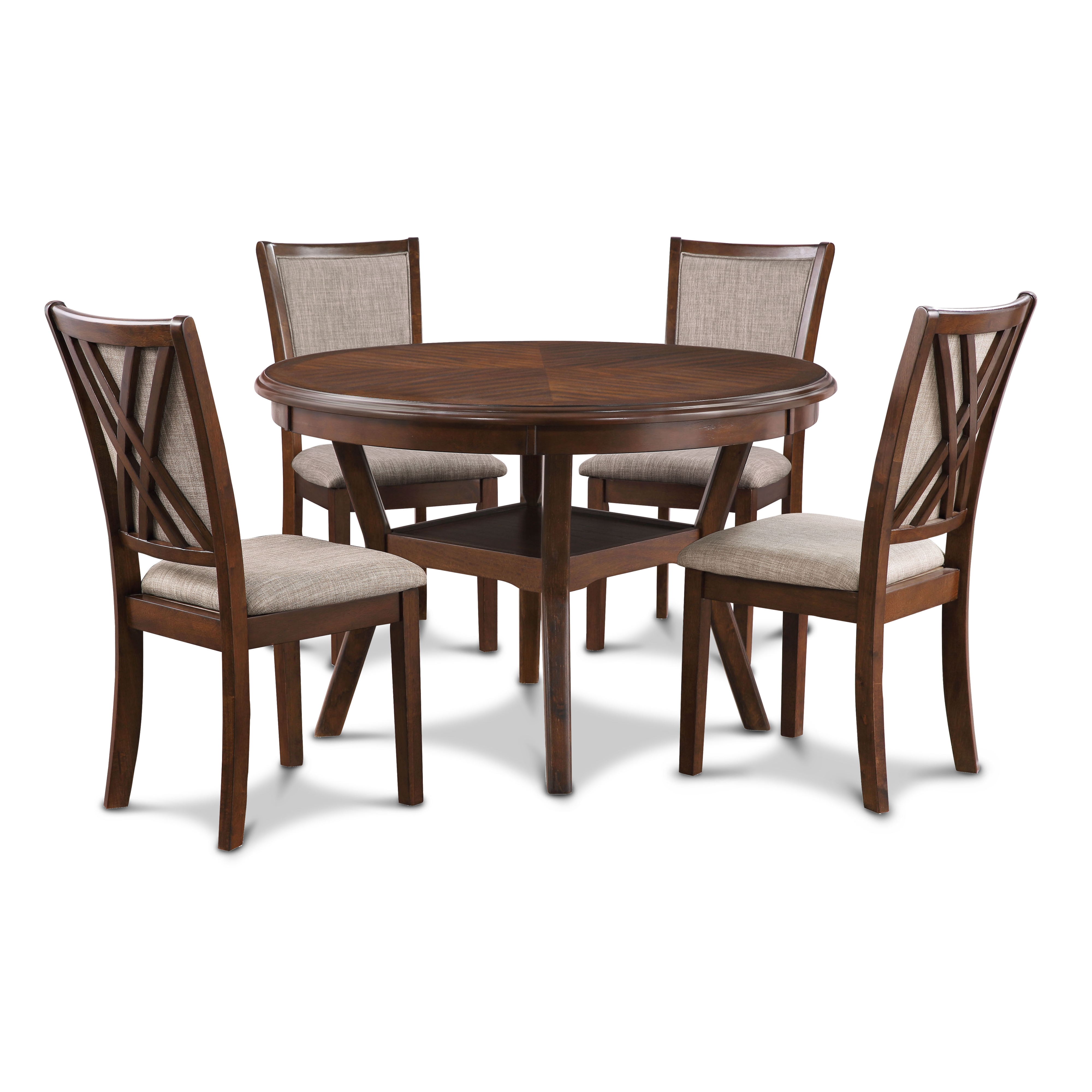 New Classic Furniture Amy D365150SCHY Transitional 5Piece Dining Set
