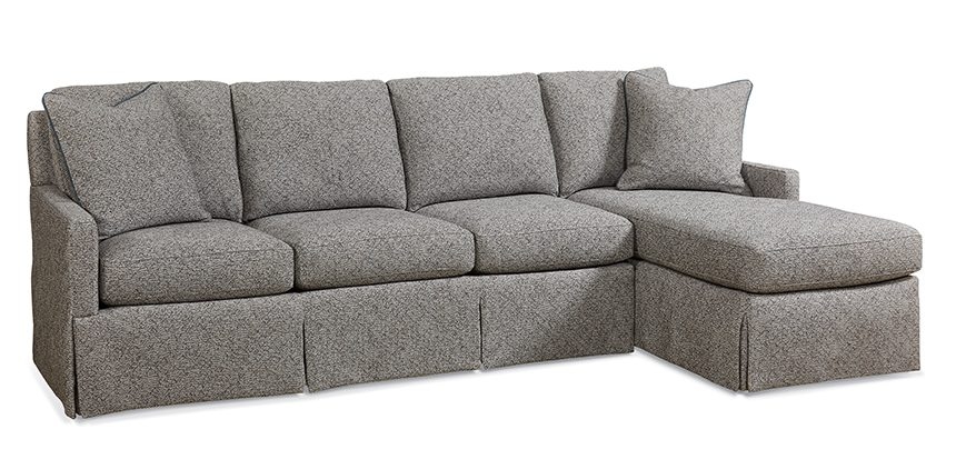 2-pc. Chaise Sectional Sofa w/Skirt