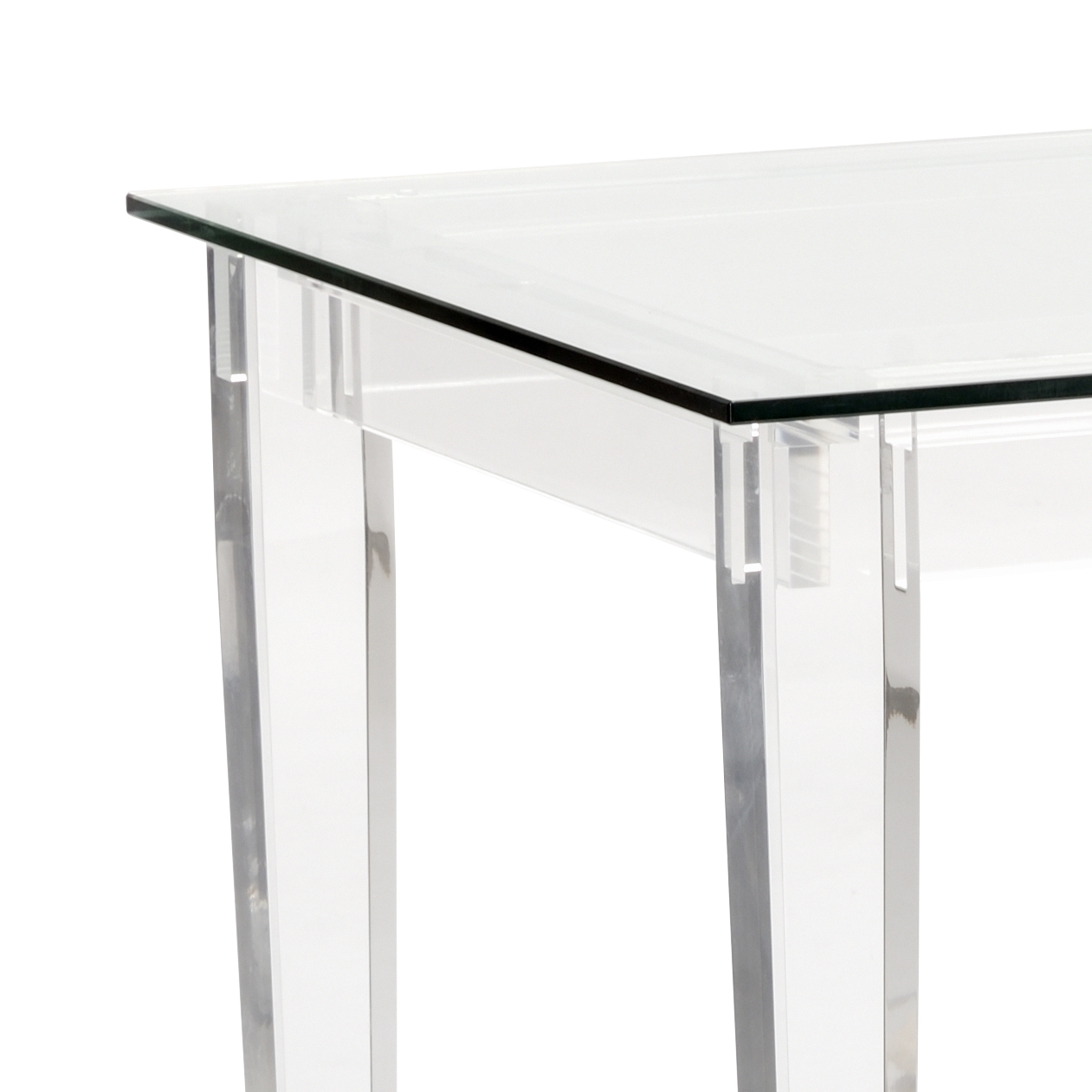 Acrylic Denver Desk - Silver