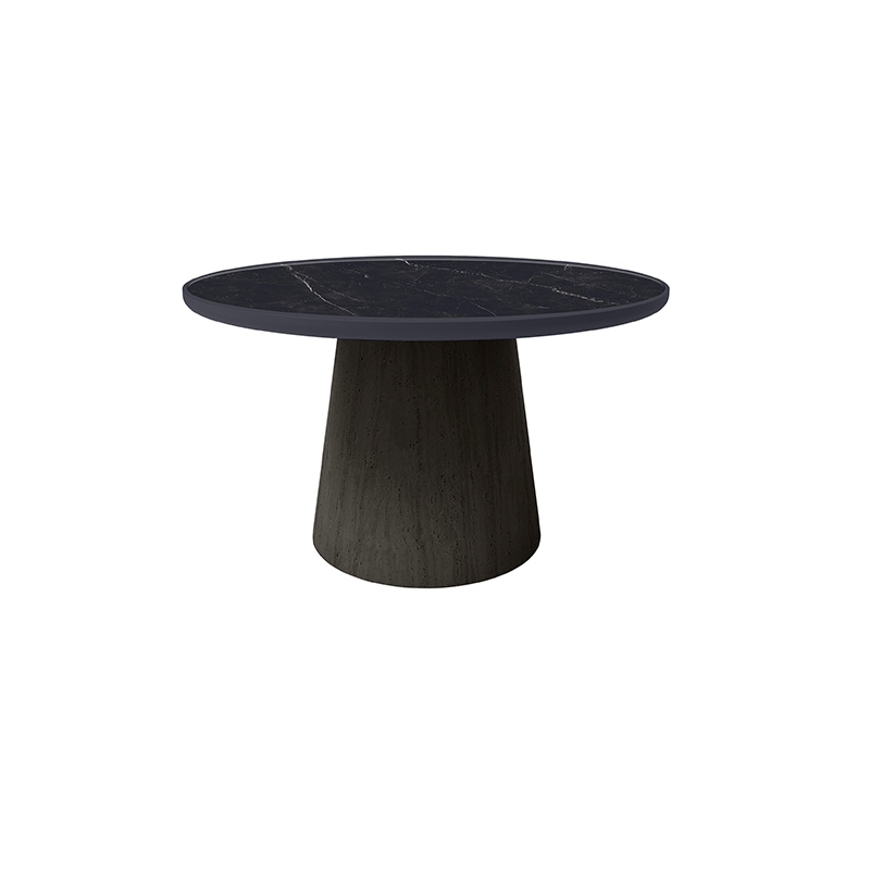 54" Rd. Faux-Stone Pedestal Dining Table