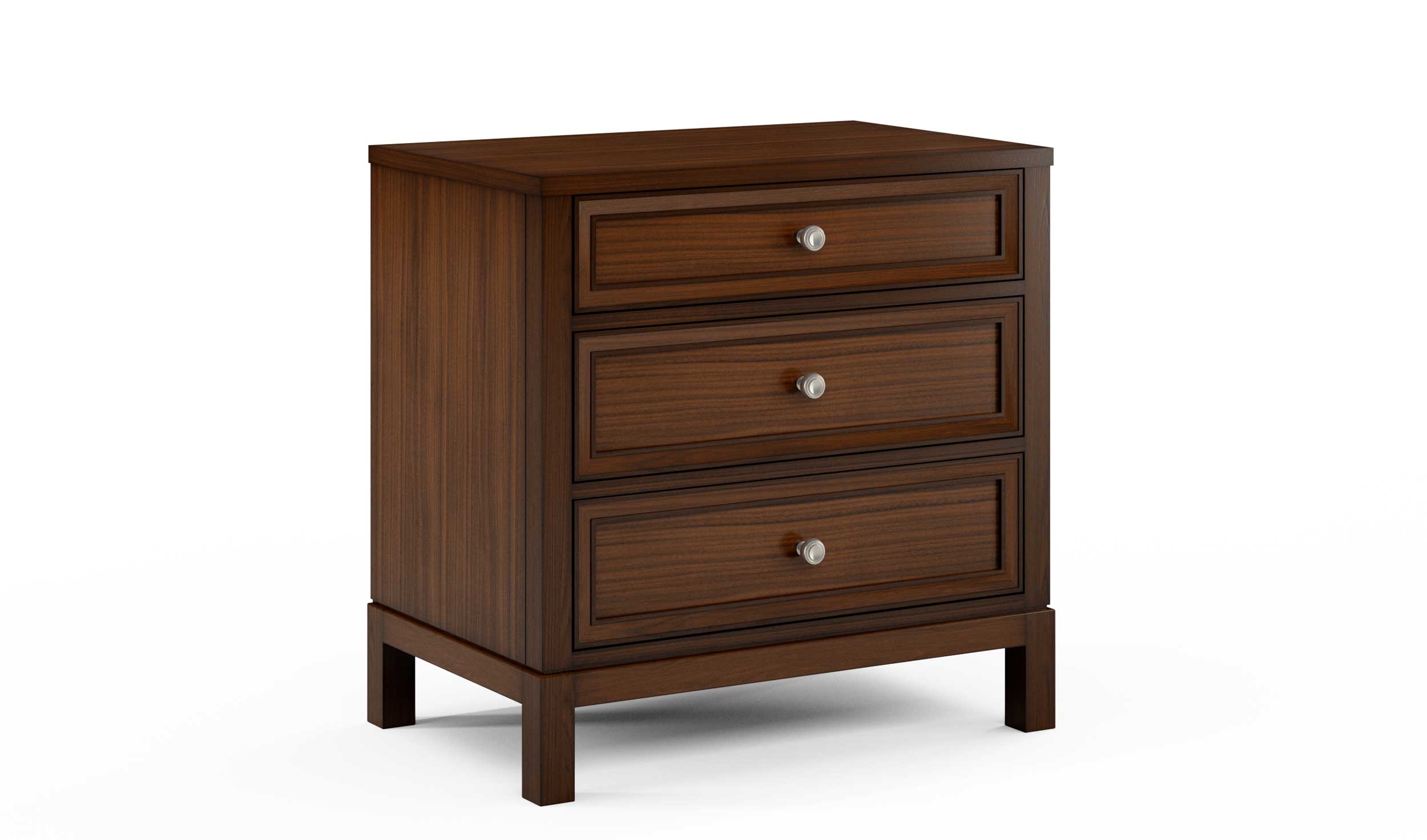 3-Drawer Wide Nightstand