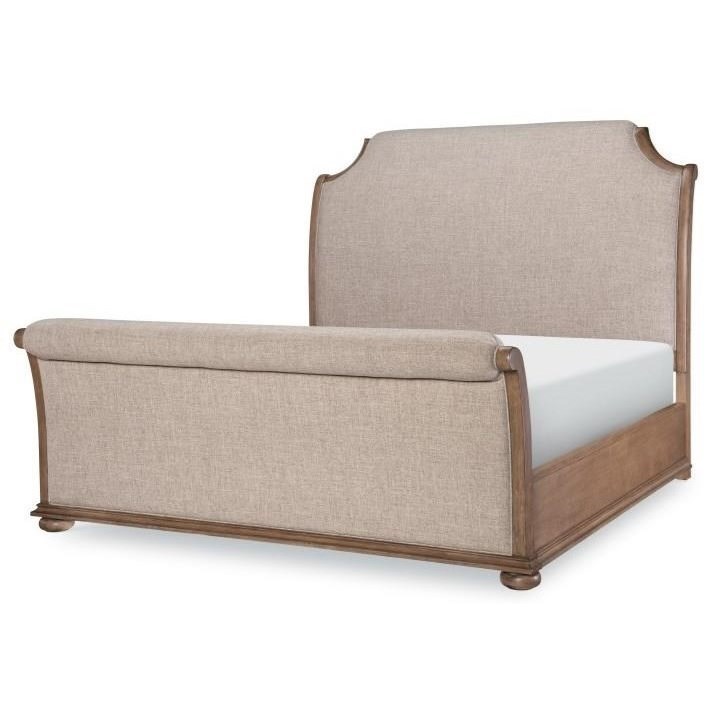Camden Heights Transitional King Upholstered Sleigh Bed Sadler's Home