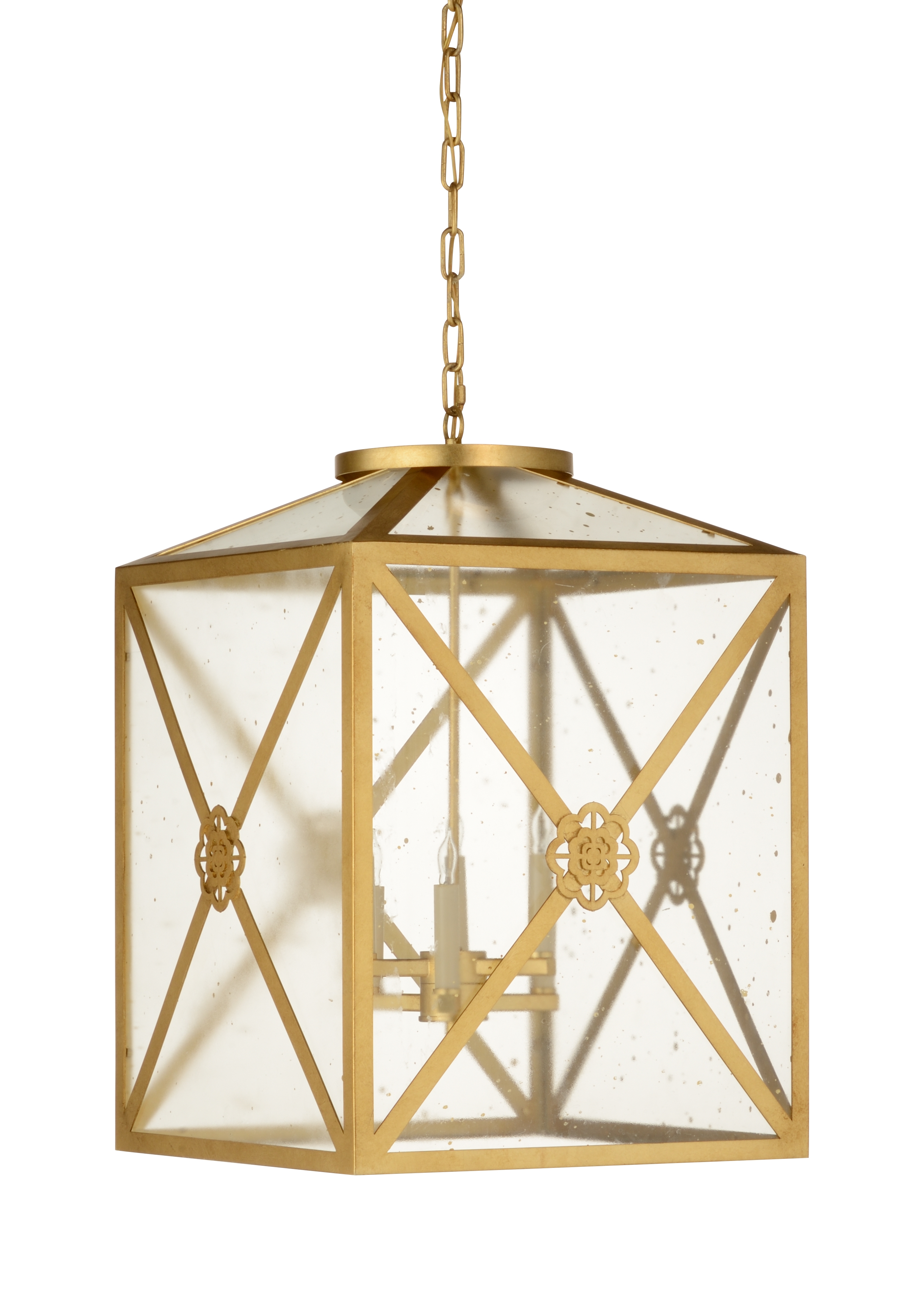 Shaulis Gold Fleck Lantern - Gold