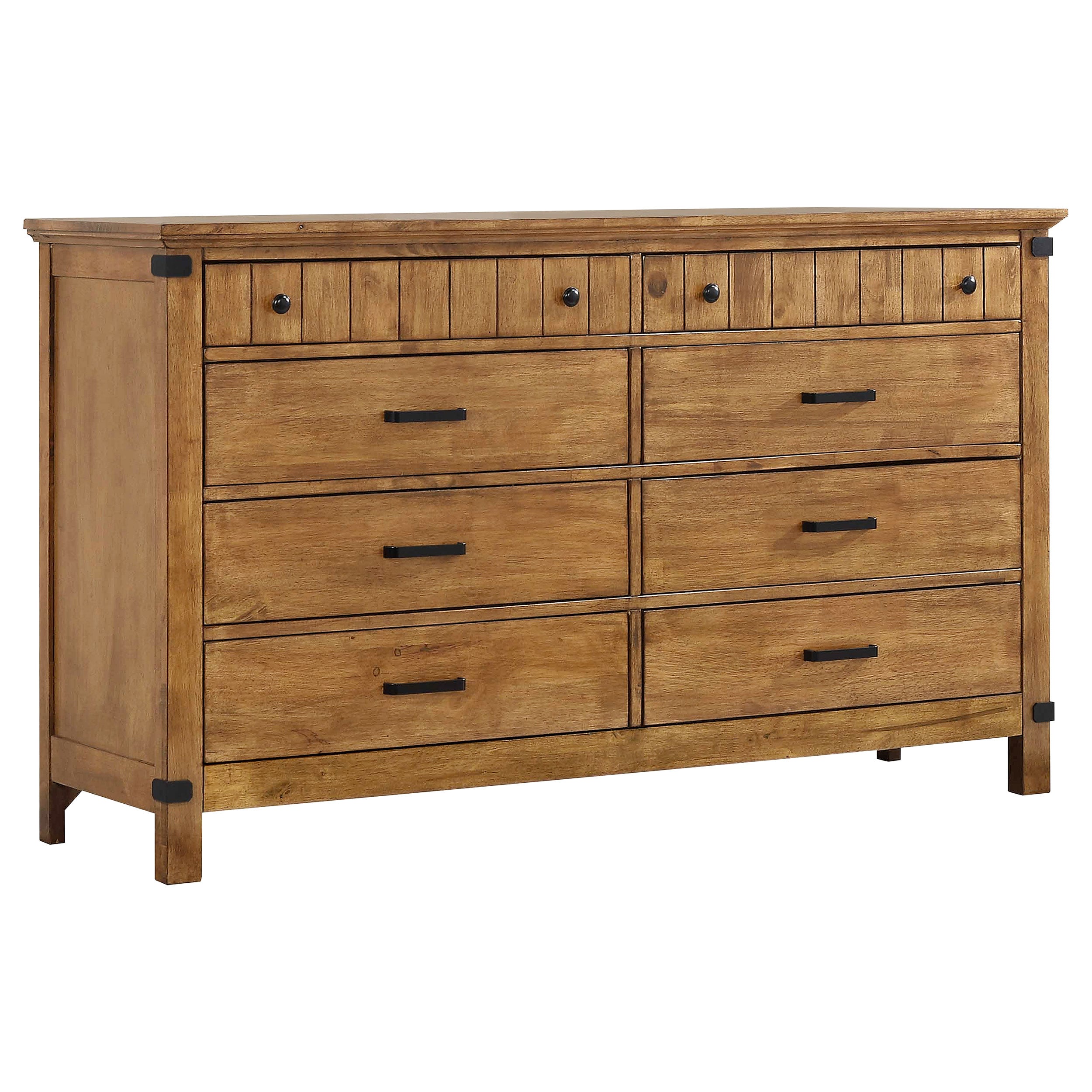 Coaster Brenner 205263 Brenner 8-Drawer Dresser Rustic Honey