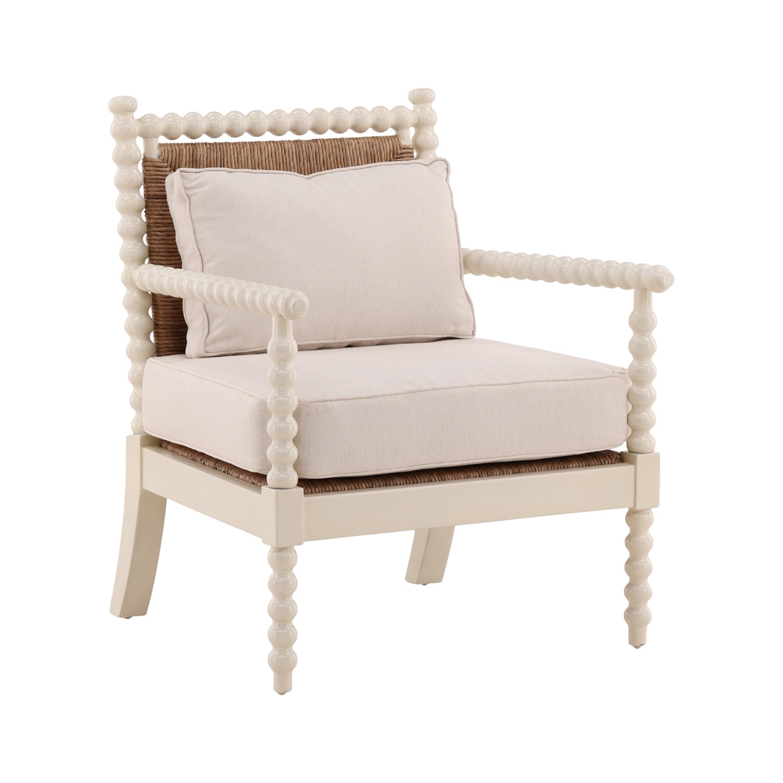 Upholstered Accent Bobbin Chair