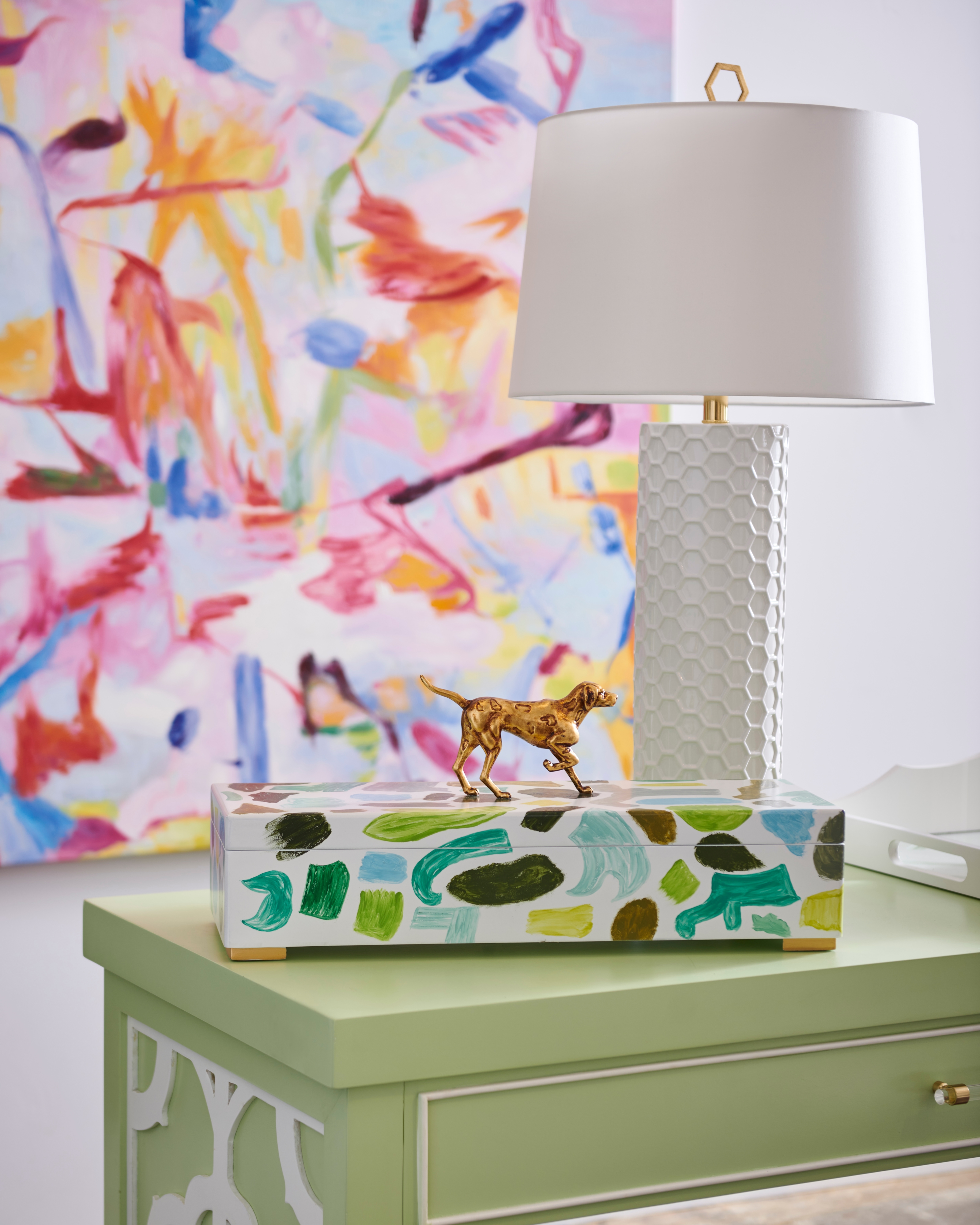 April Honeycomb Lamp - White