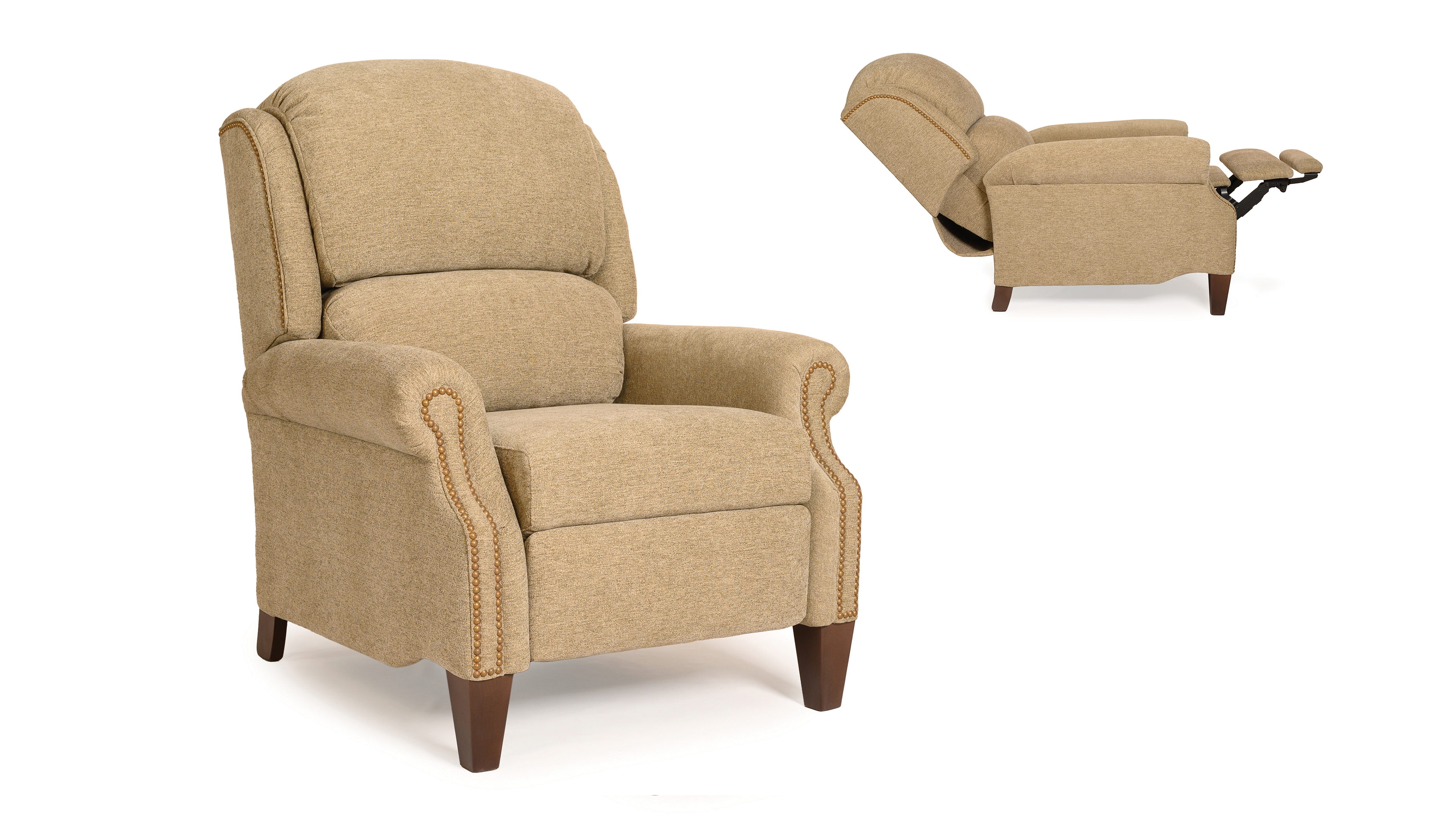 Press-Back Reclining Chair w/Nailheads