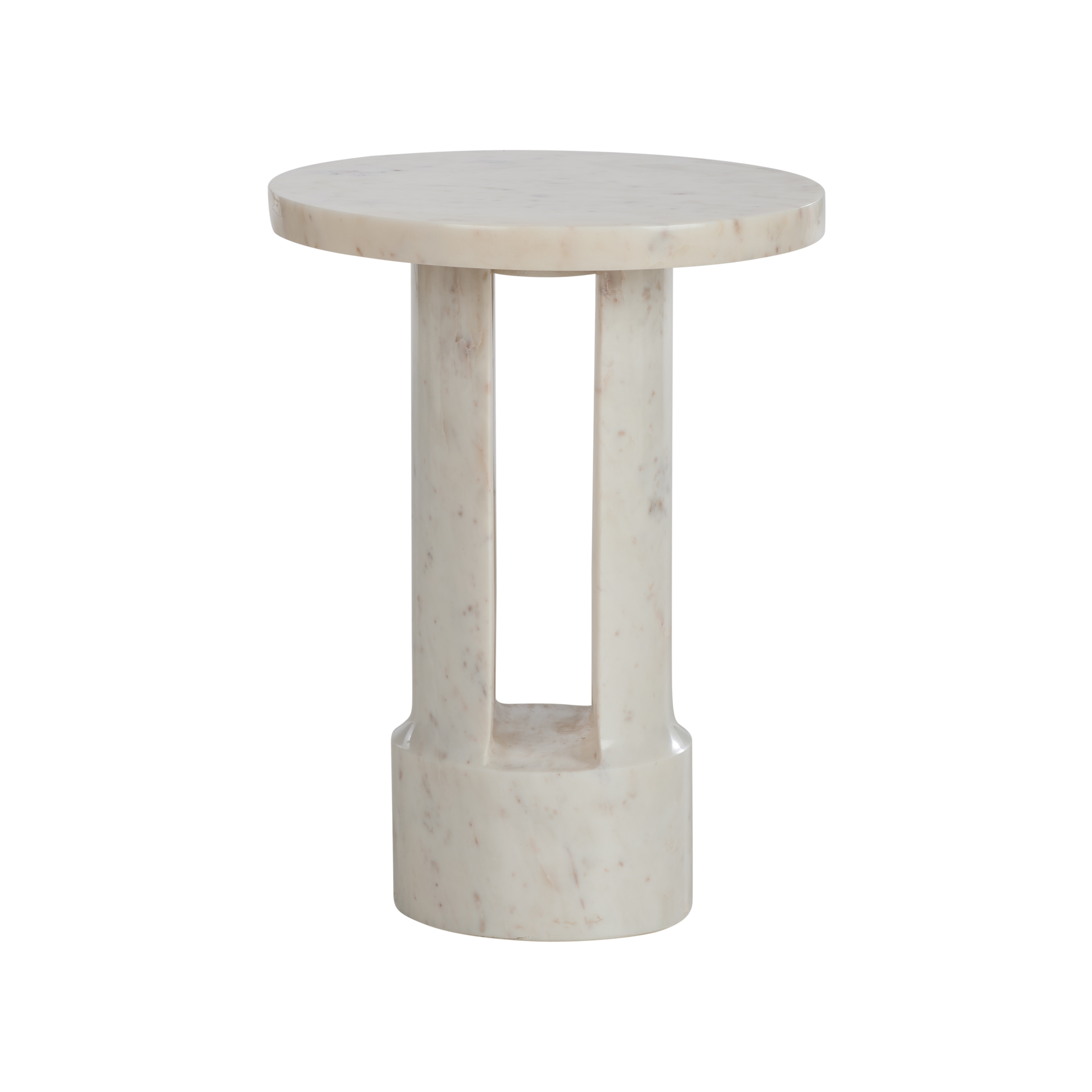 George Marble  Side Table - White