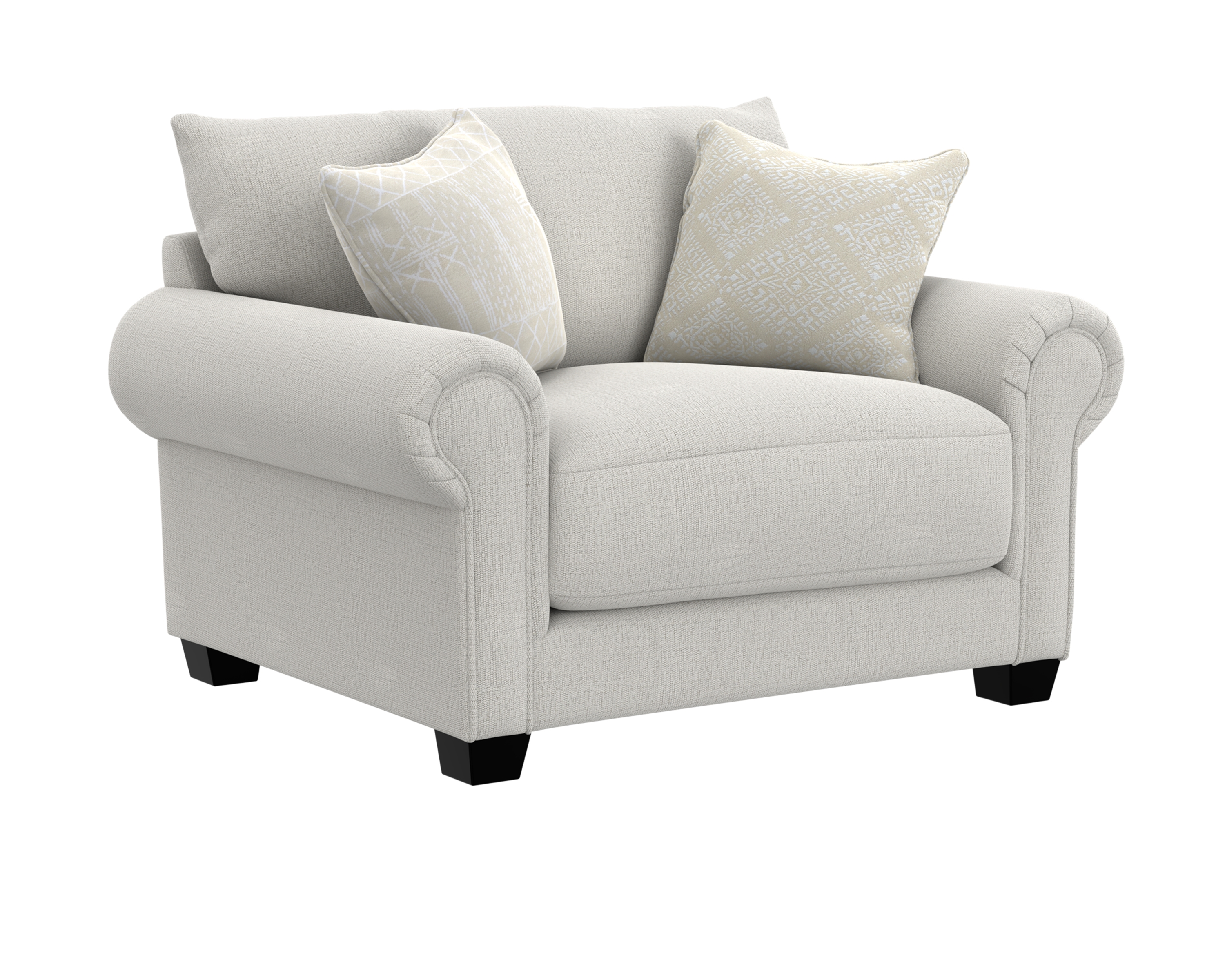 Chair and a Half with 2-Throw Pillows