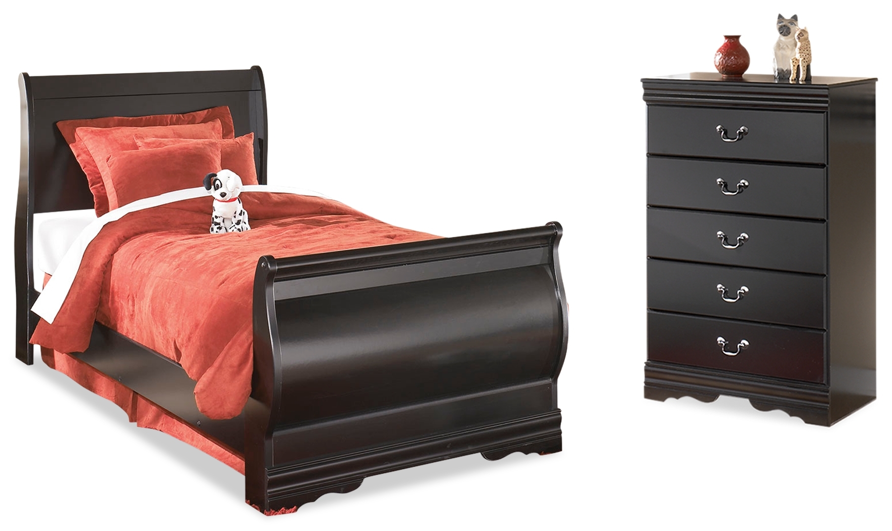 Twin Sleigh Bed And Chest