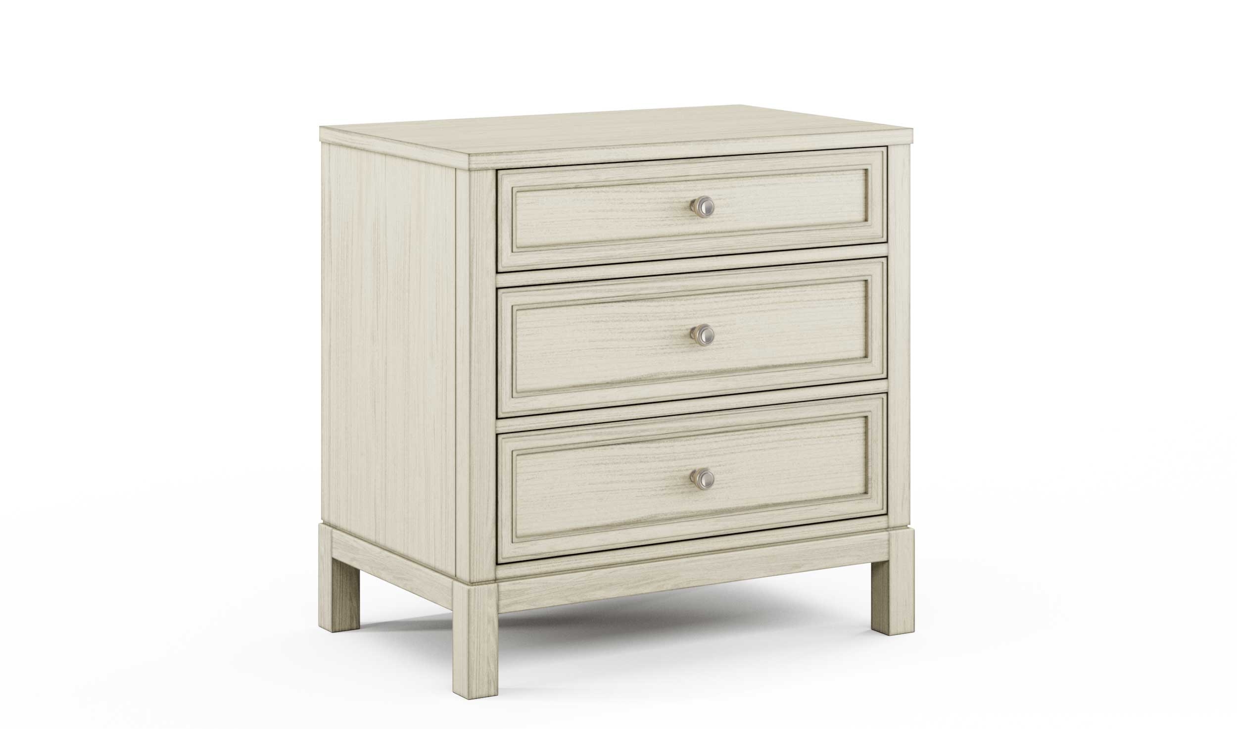 3-Drawer Wide Nightstand