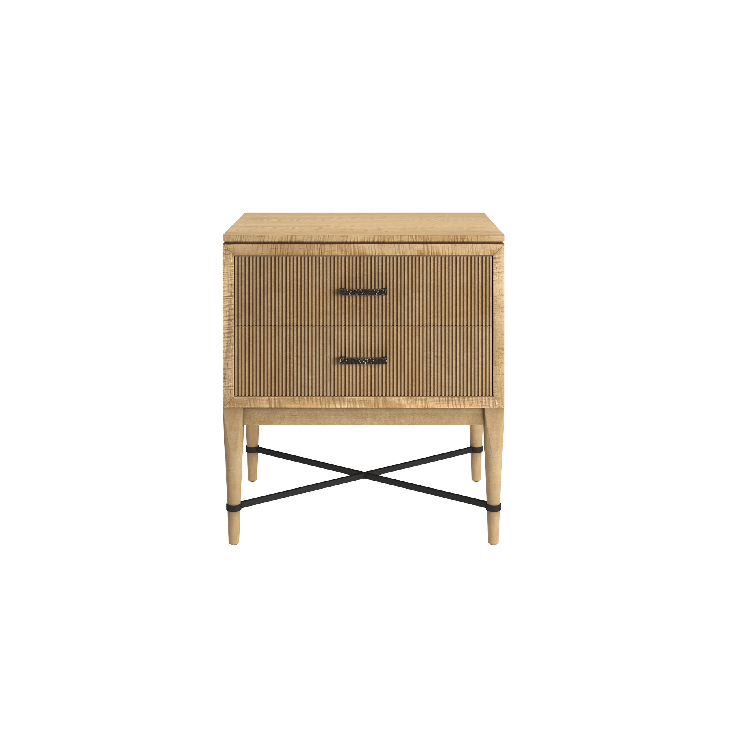 Reeded 2-Drawer Nightstand