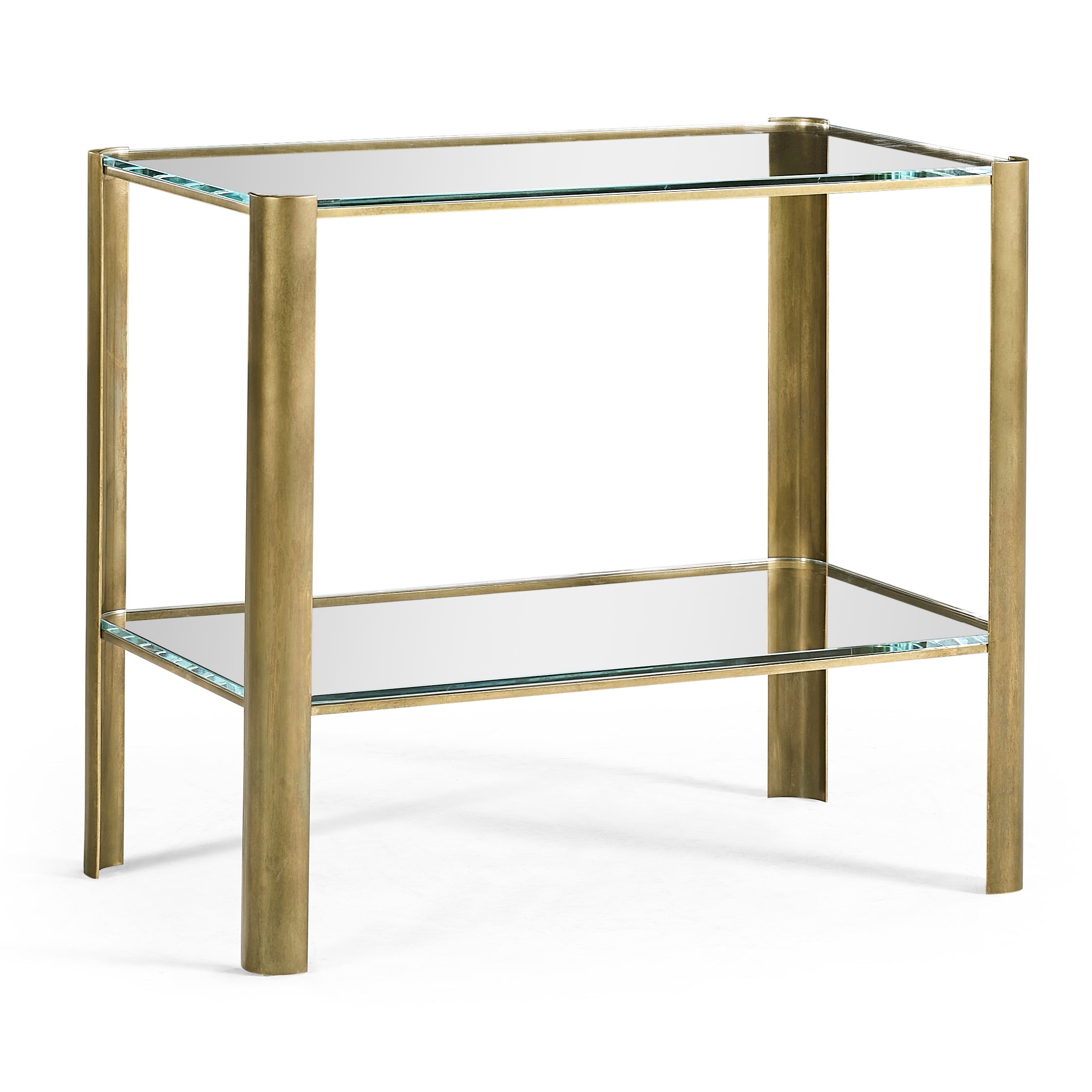 Brass & Glass End Table