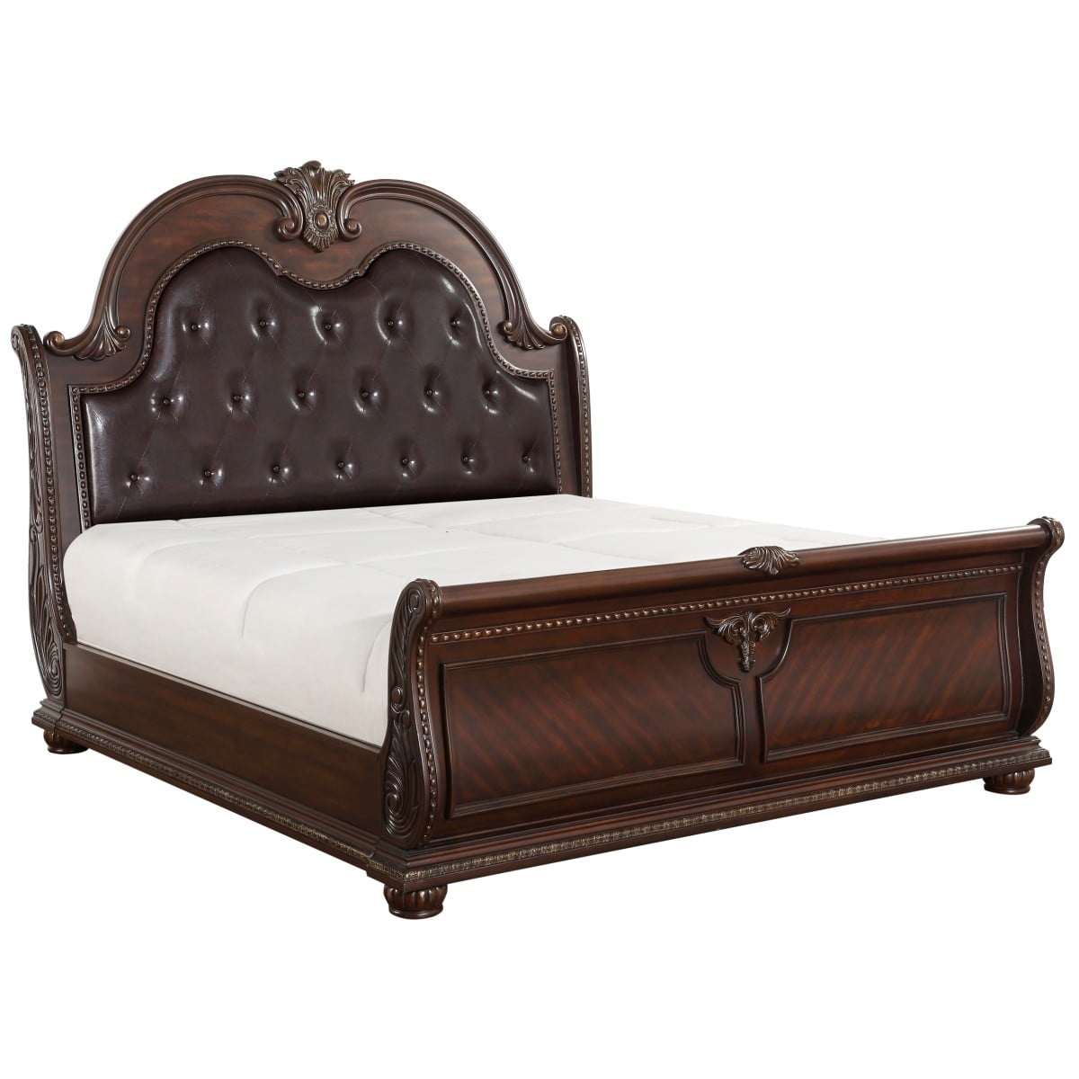 Eastern King Upholstered Sleigh Bed