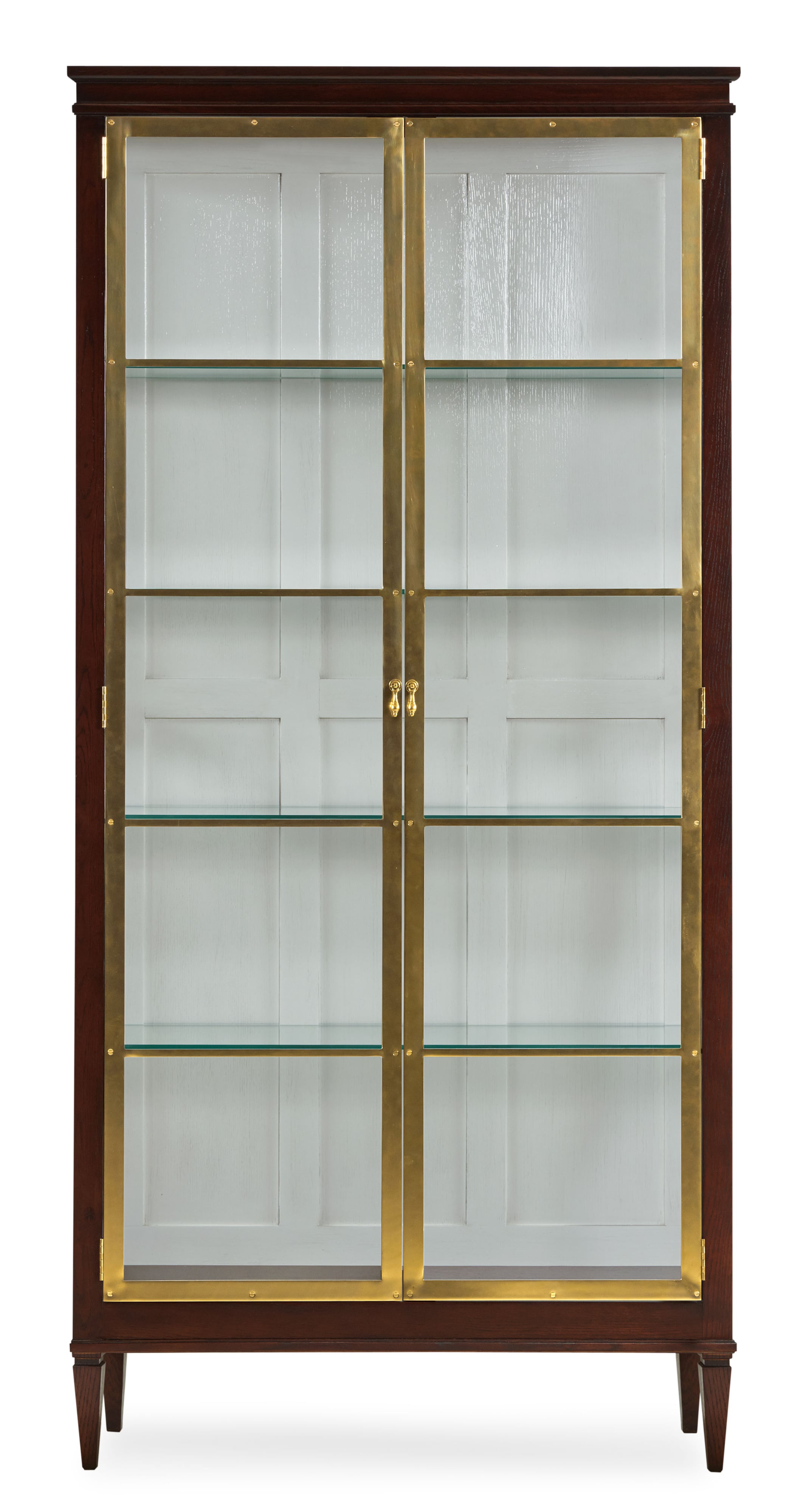 Brass-Front Curio Cabinet