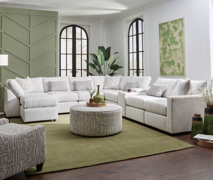 9-Piece Sectional with Ottoman and Console