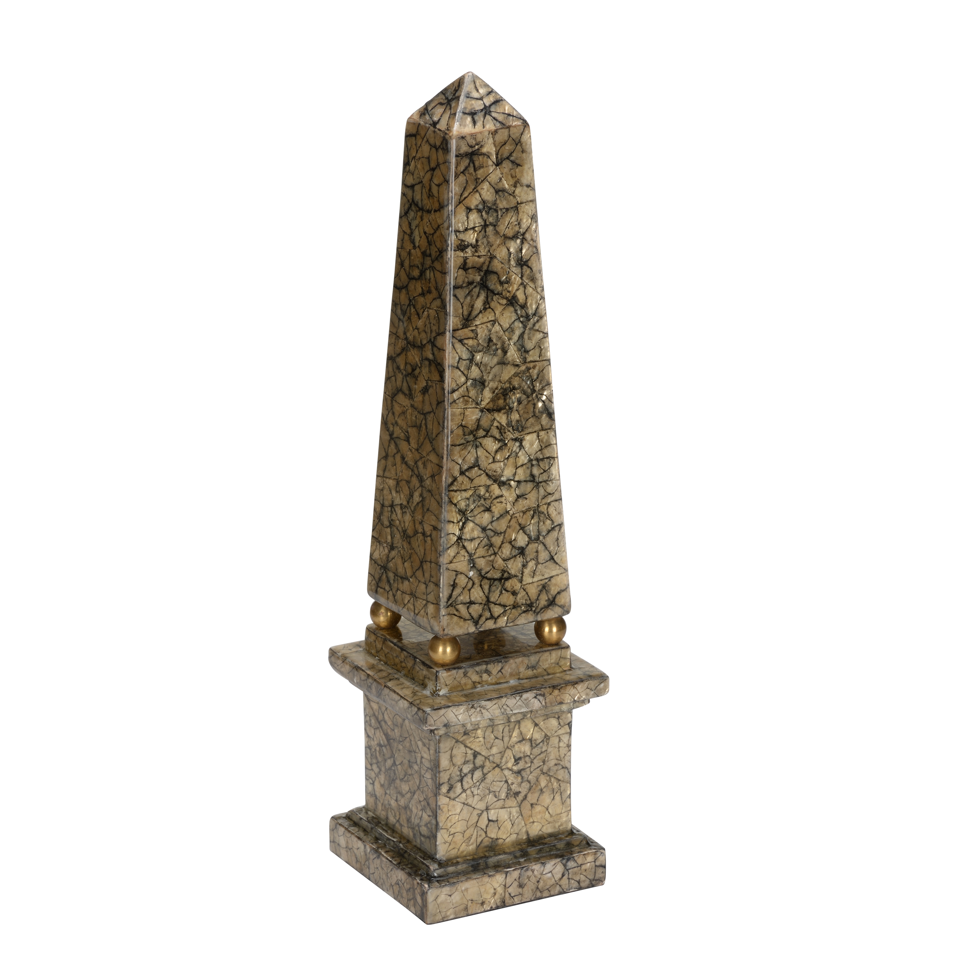 Gold Tortoise Capiz Obelisk (Med)