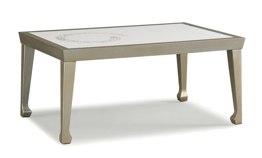 Cocktail Table 19"H w/ Beveled Top Chow Leg