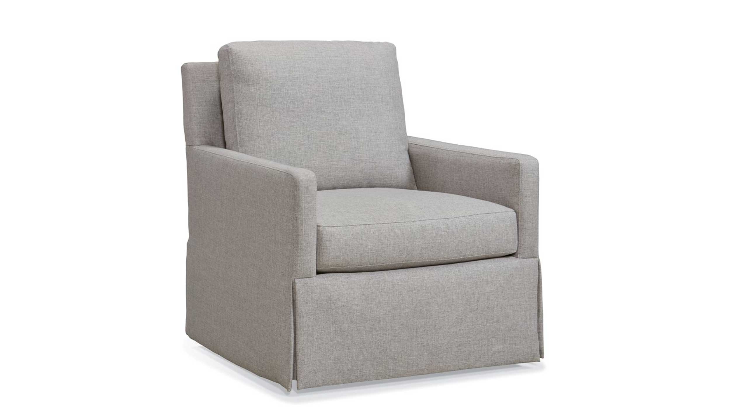 Dressmaker Track-Arm Lounge Chair w/Skirt