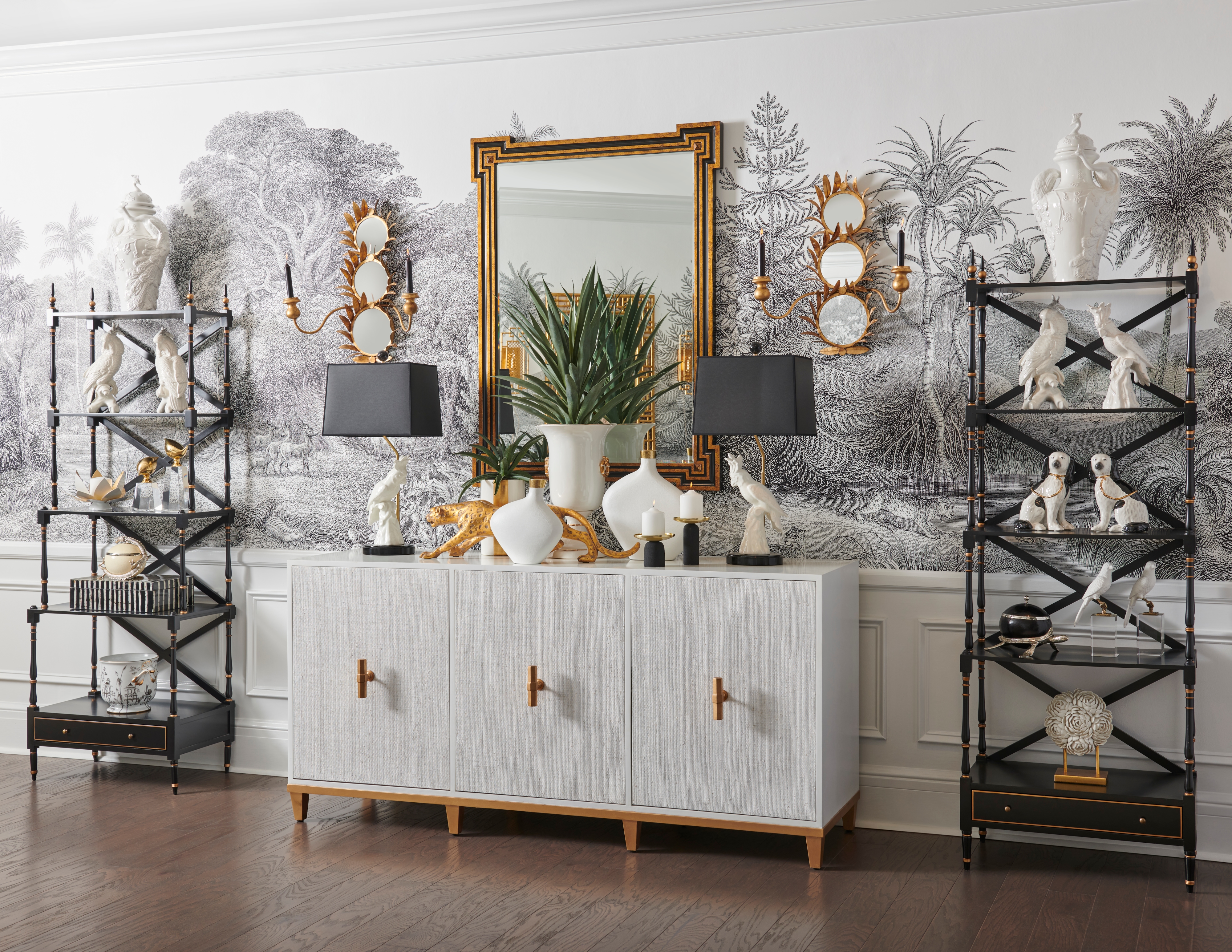 Richards Mirror - Black/Gold