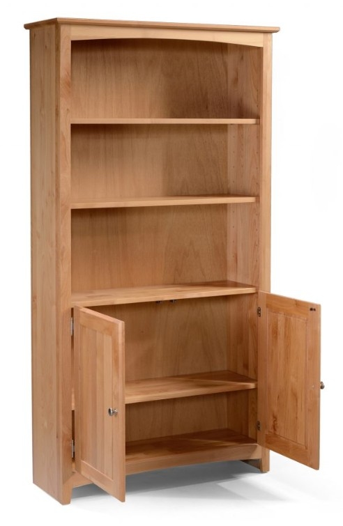 Alder Bookcase with Doors