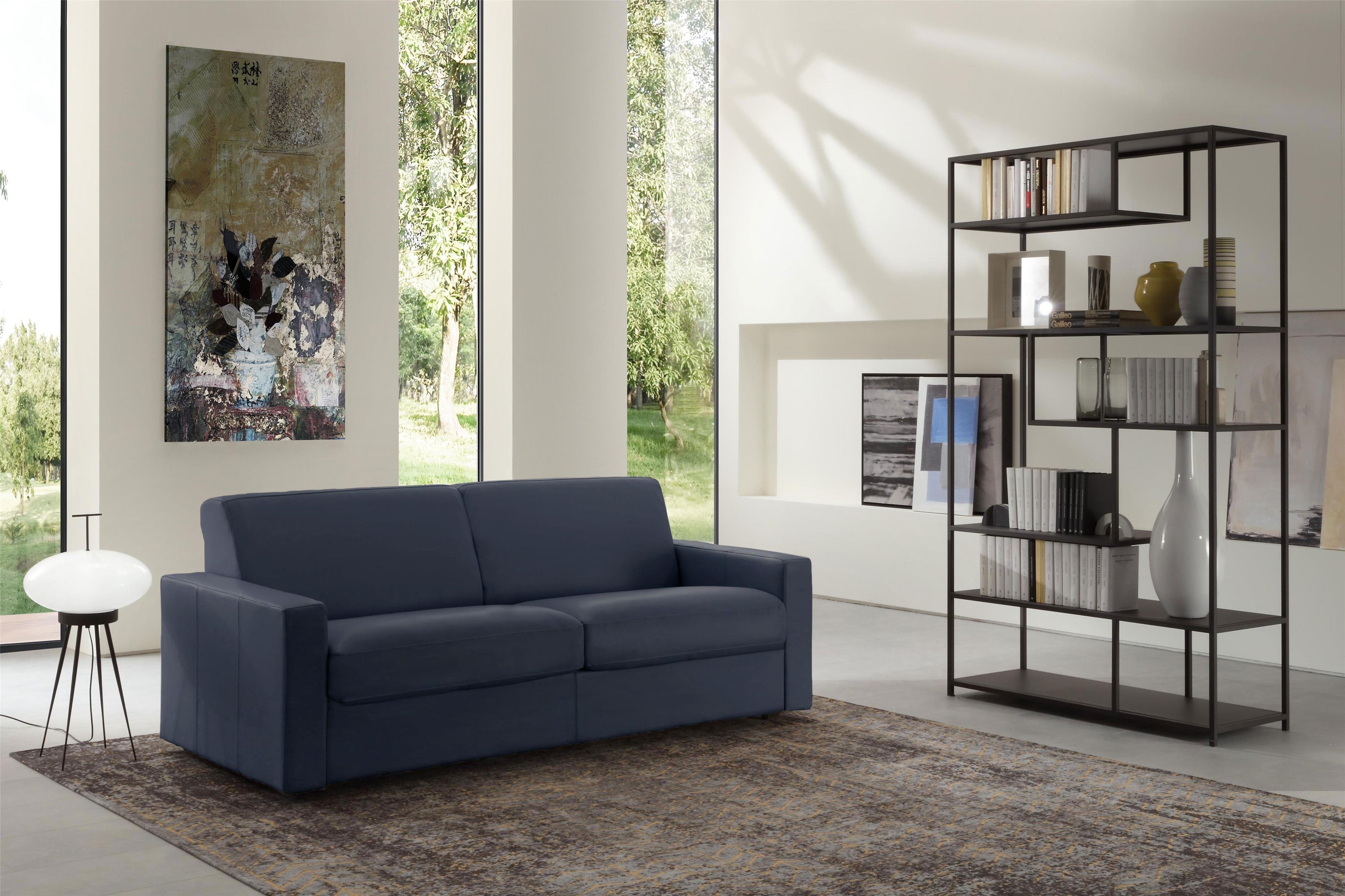 Chateau d'Ax ライトブルー レザーソファ Blue leather sofa from Chateau d'Ax – The Perfect Piece