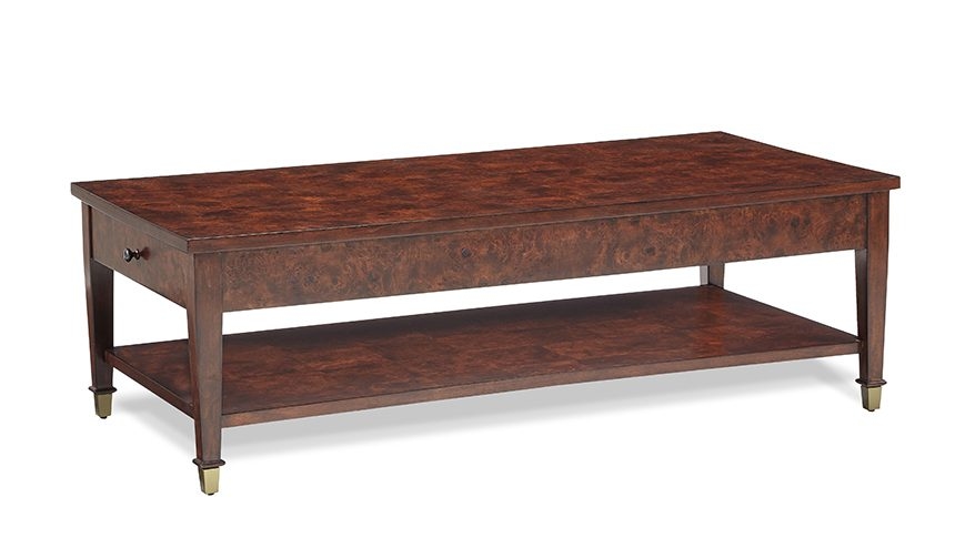 Rect. Wood Cocktail Table w/Side Drawers