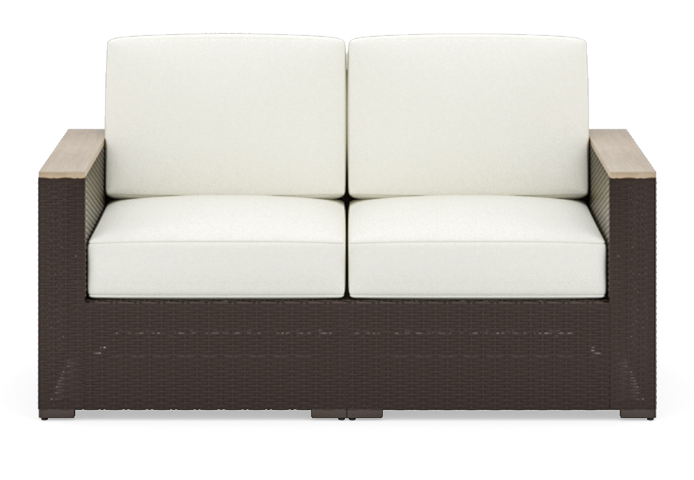 homestyles Palm Springs Contemporary Outdoor Loveseat with Stain and
