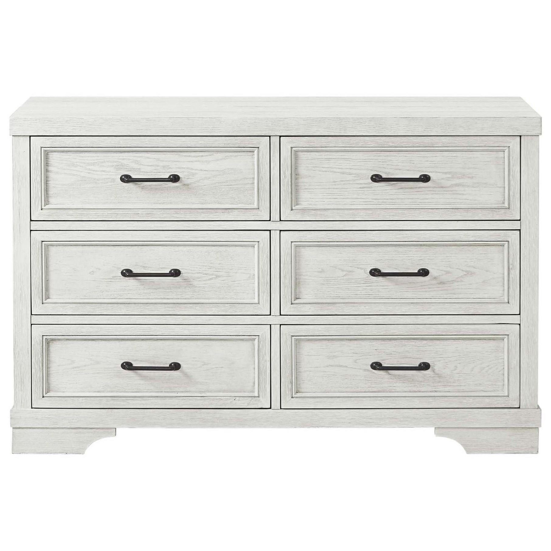 Westwood Design Foundry Farmhouse 6Drawer Dresser Virginia Furniture Market Dressers