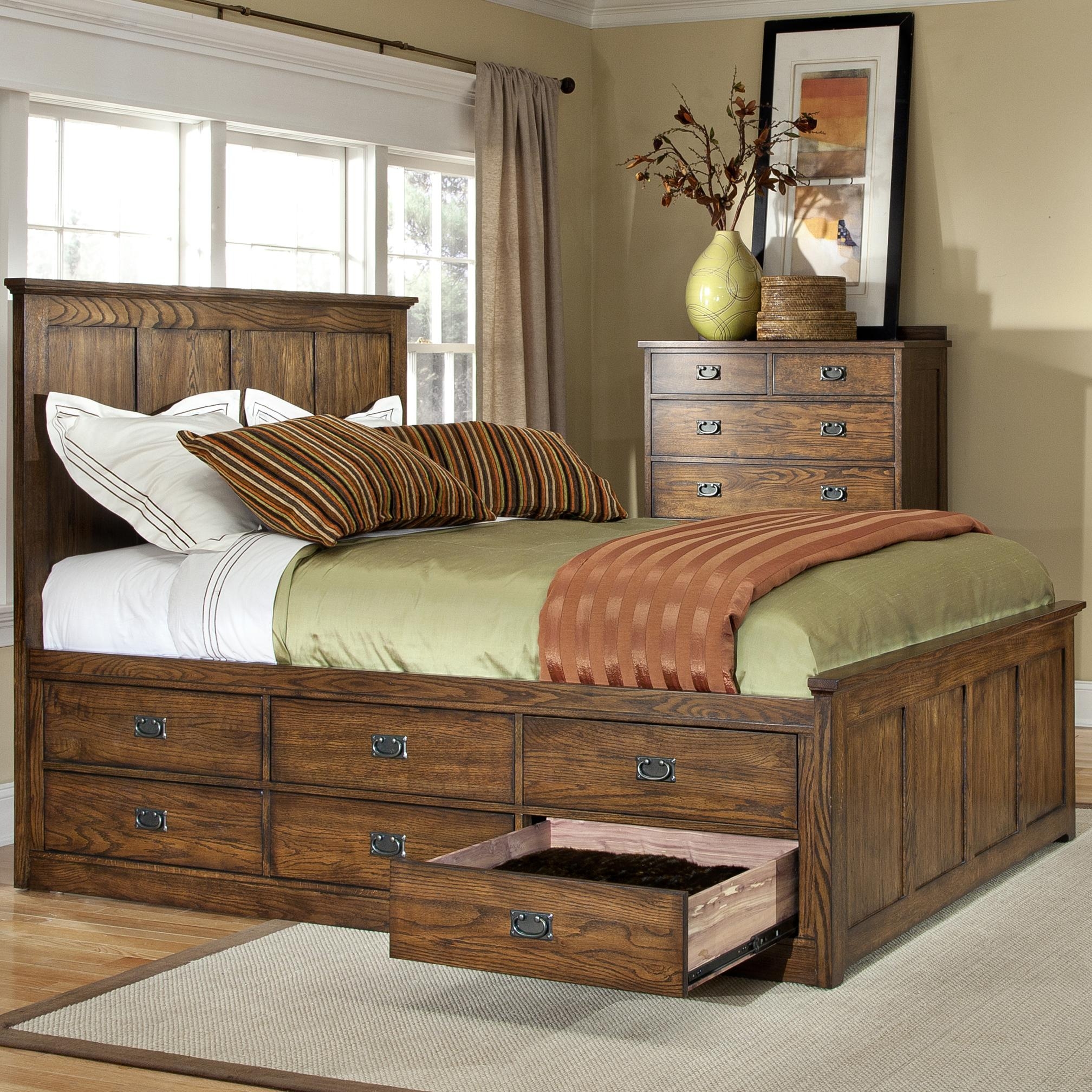 Mページ② Benjara Zeko King Size Storage Bed, Live Edge Panel