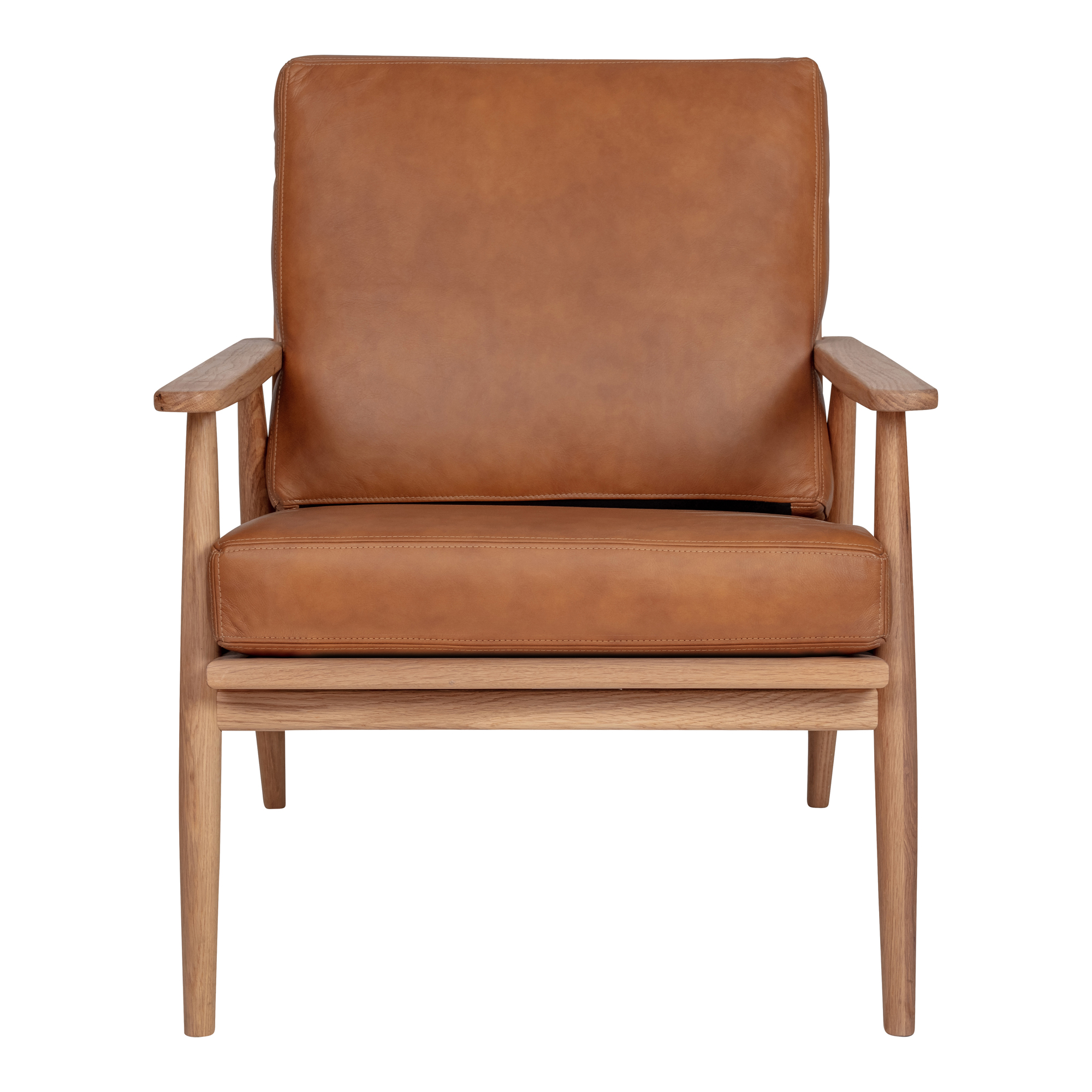 Moe's Home Collection Harper YC101740 Harper Leather Lounge Chair Tan Fashion Furniture