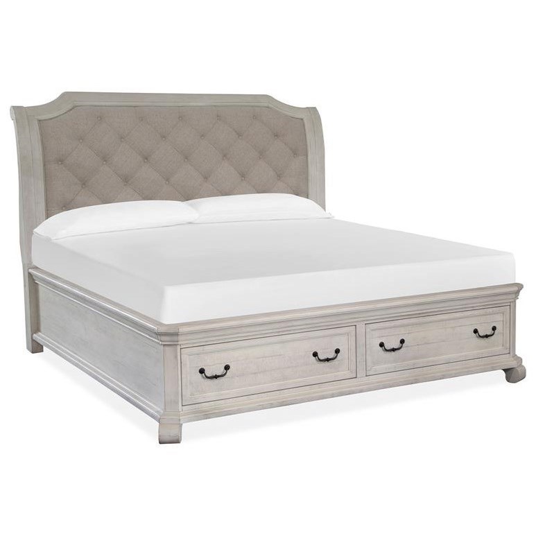 Magnussen Home Bronwyn Bedroom B443653 Queen Upholstered Sleigh Bed
