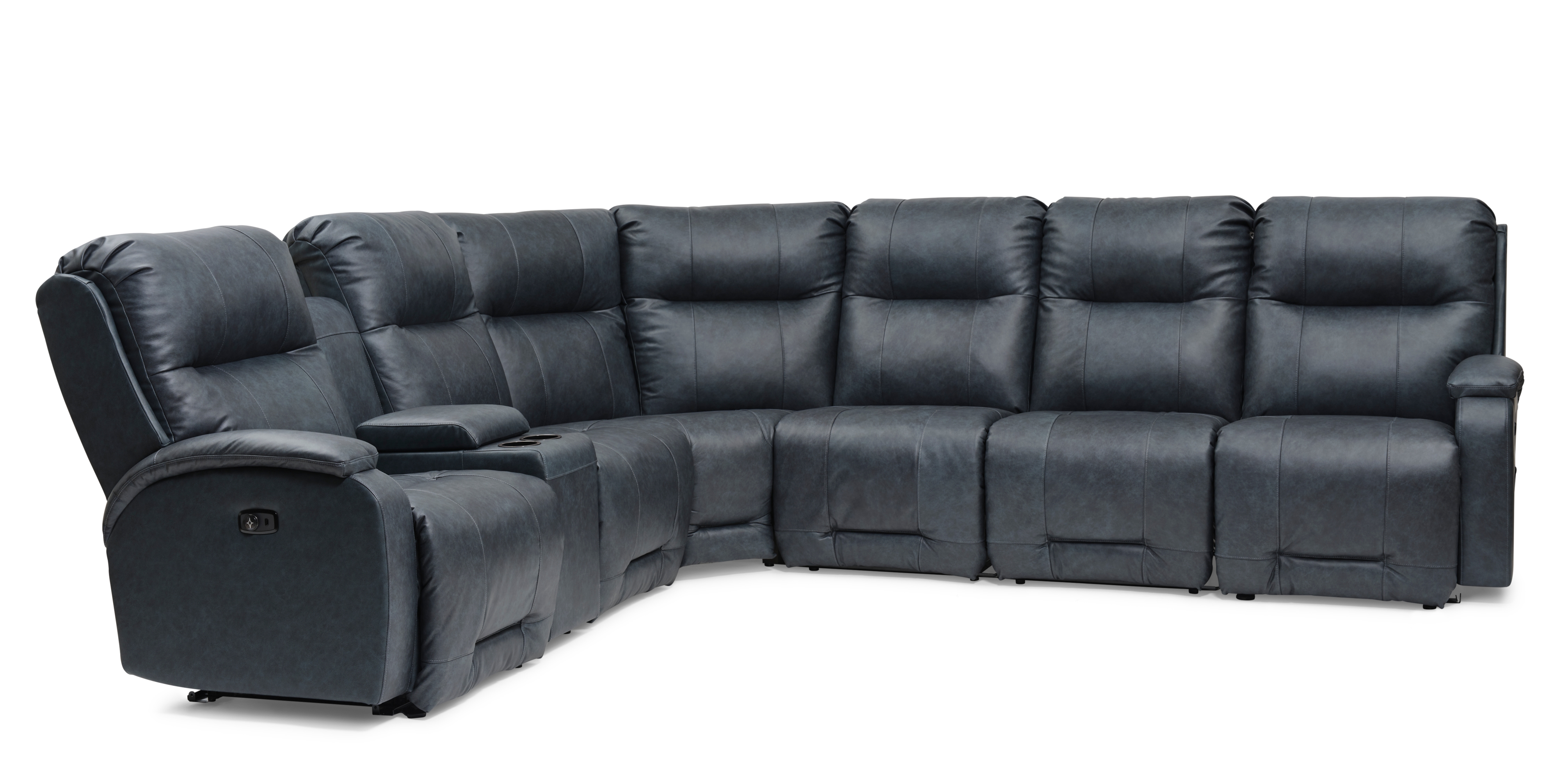 7-Piece Pwr Reclining Sectional w/ Pwr HR