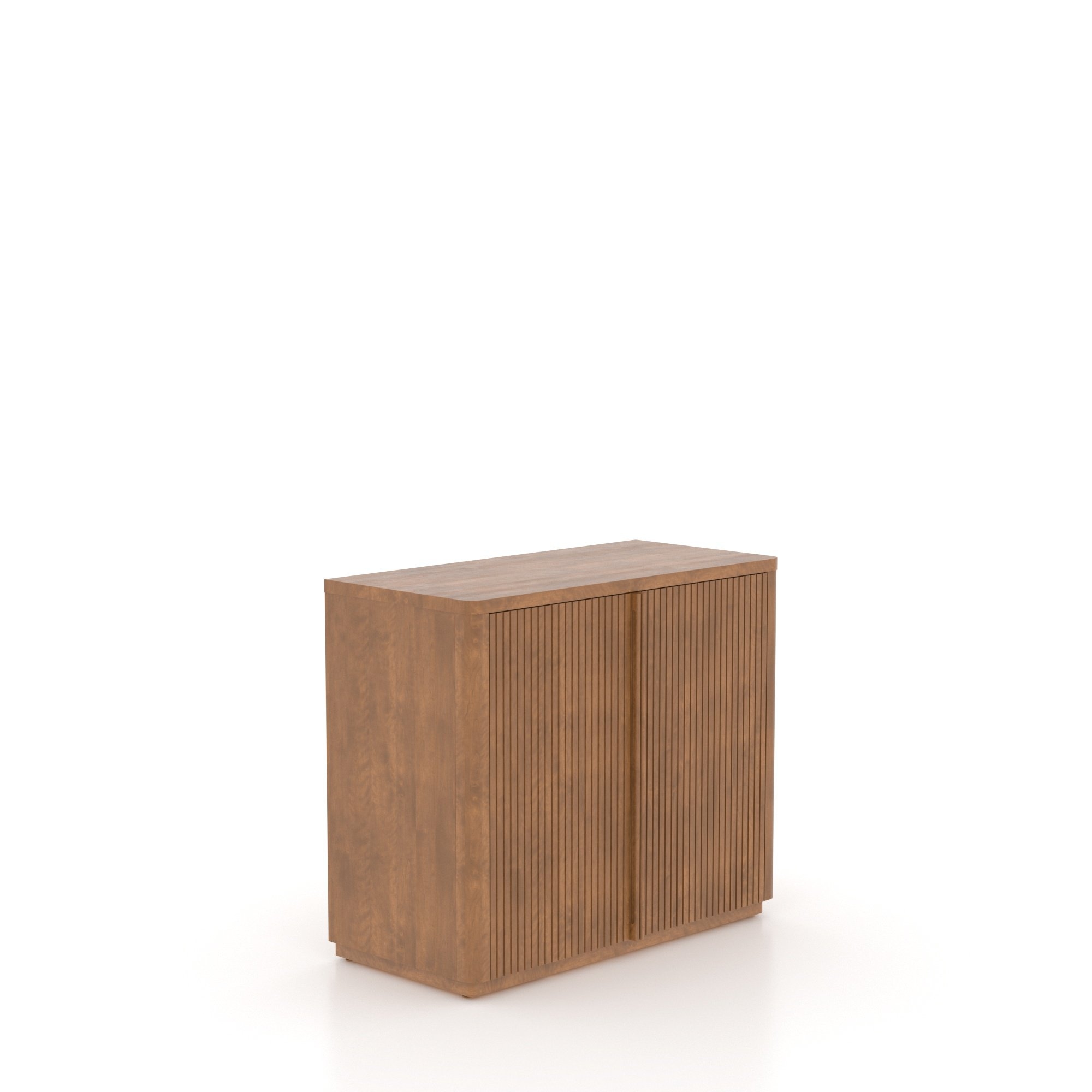 Two-Door Grooved Wood Buffet