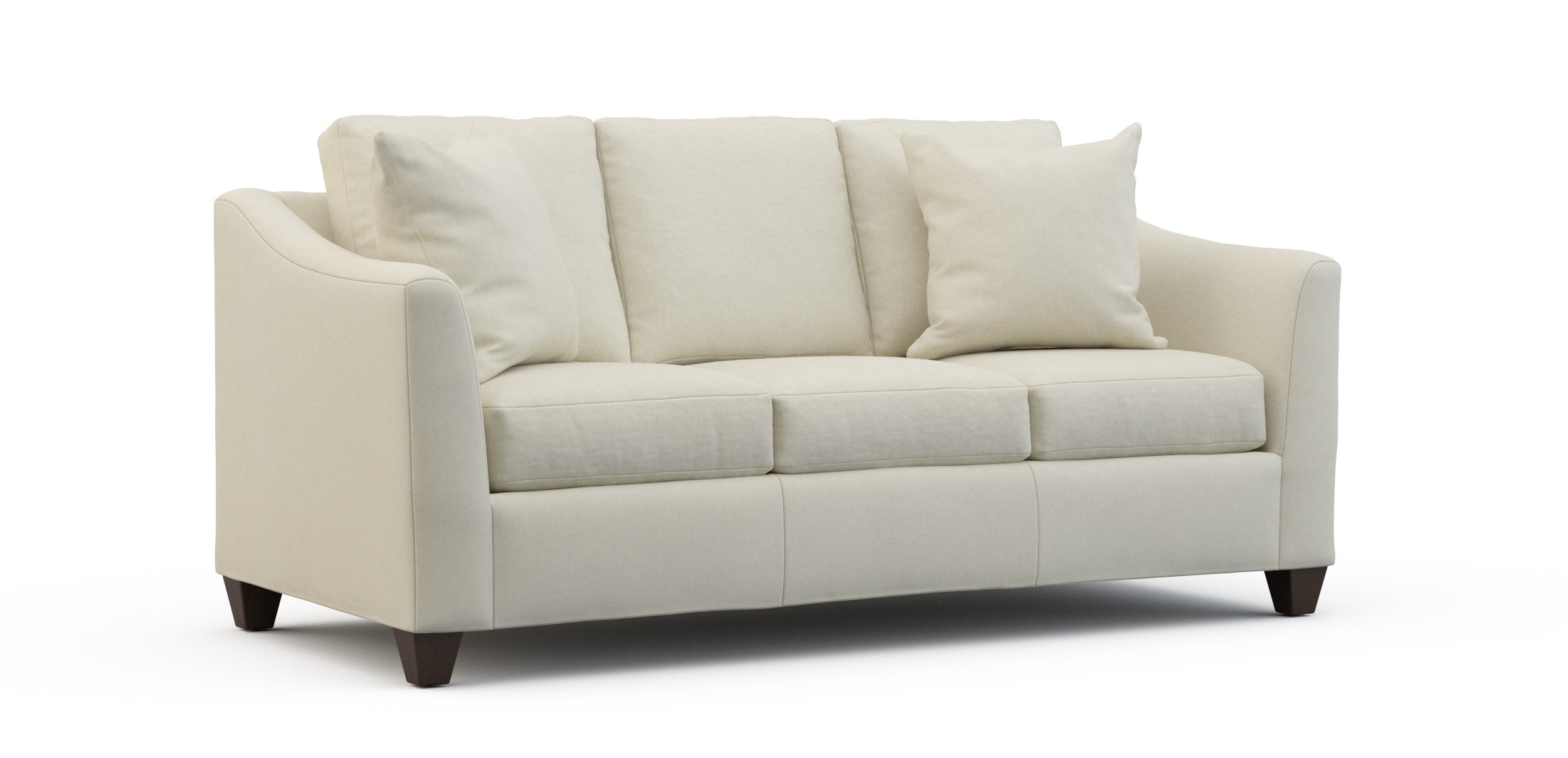 Casual Sofa w/Sloped Crescent Arms