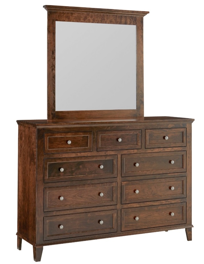 Dresser and Mirror Set