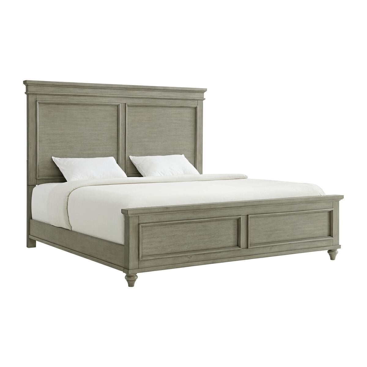  King Panel Bed in Grey