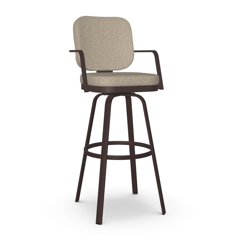 Upholstered Spectator Height Swivel Stool