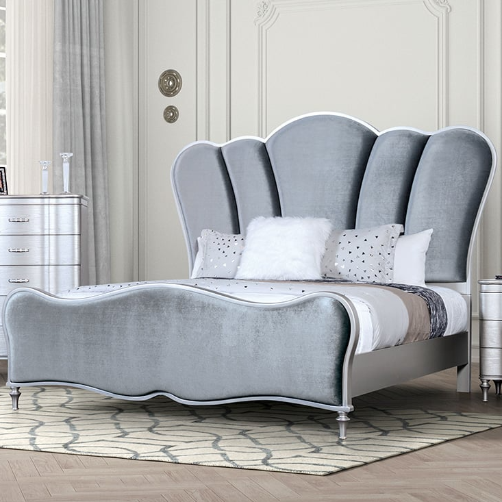 Furniture of America Melodi Parc FM7416SV-Q-BED Glam