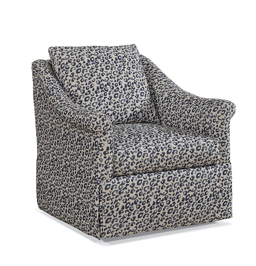 Dressmaker Swivel Chair w/Sloped Roll Arms