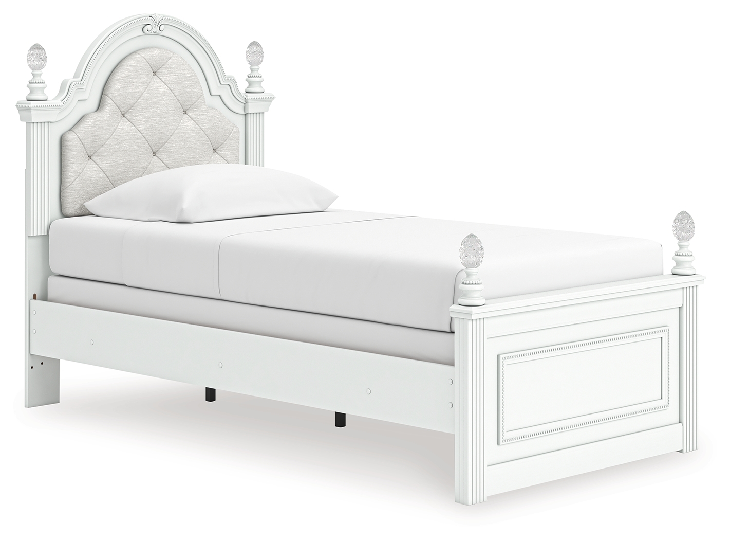 Twin Upholstered Panel Bed