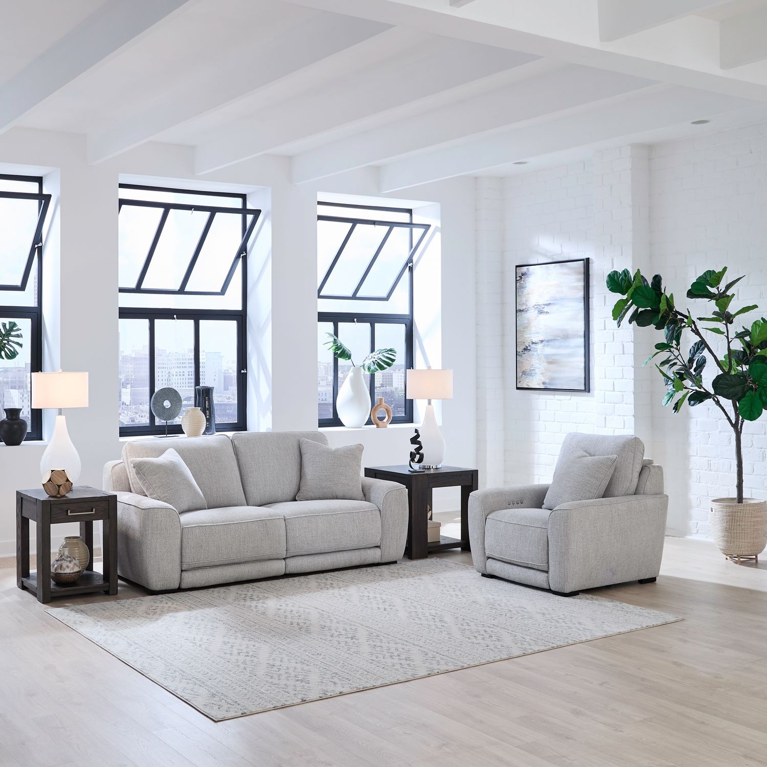 Sofa and Recliner