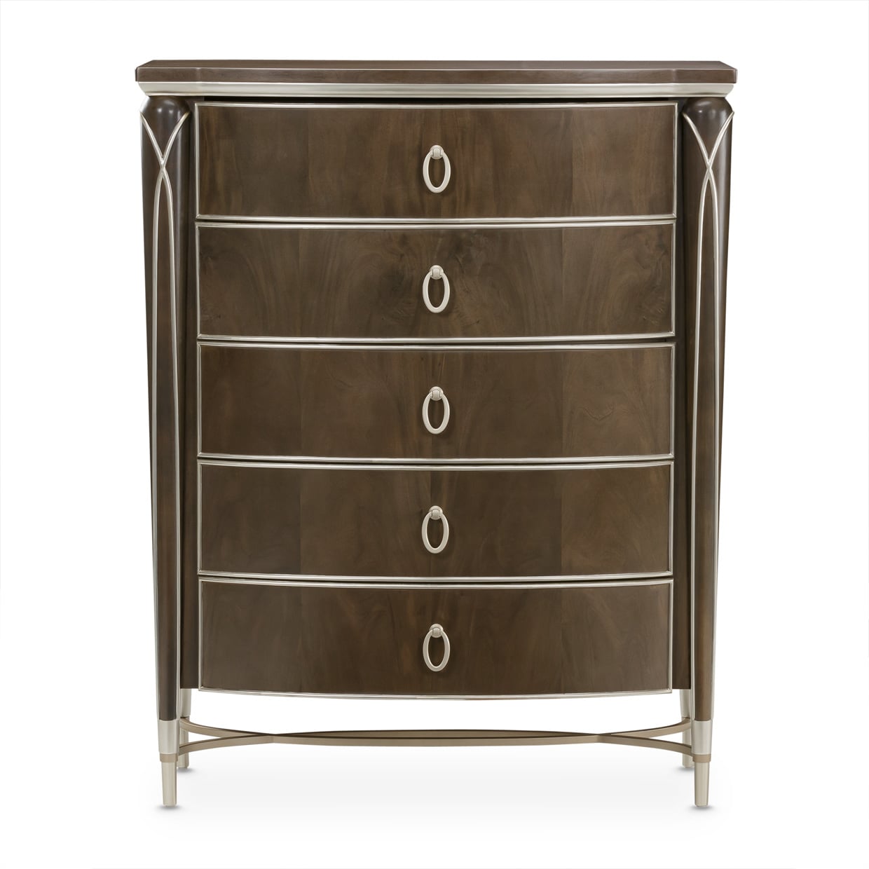 Michael Amini Villa Cherie Glam 5Drawer Highboy Chest Howell