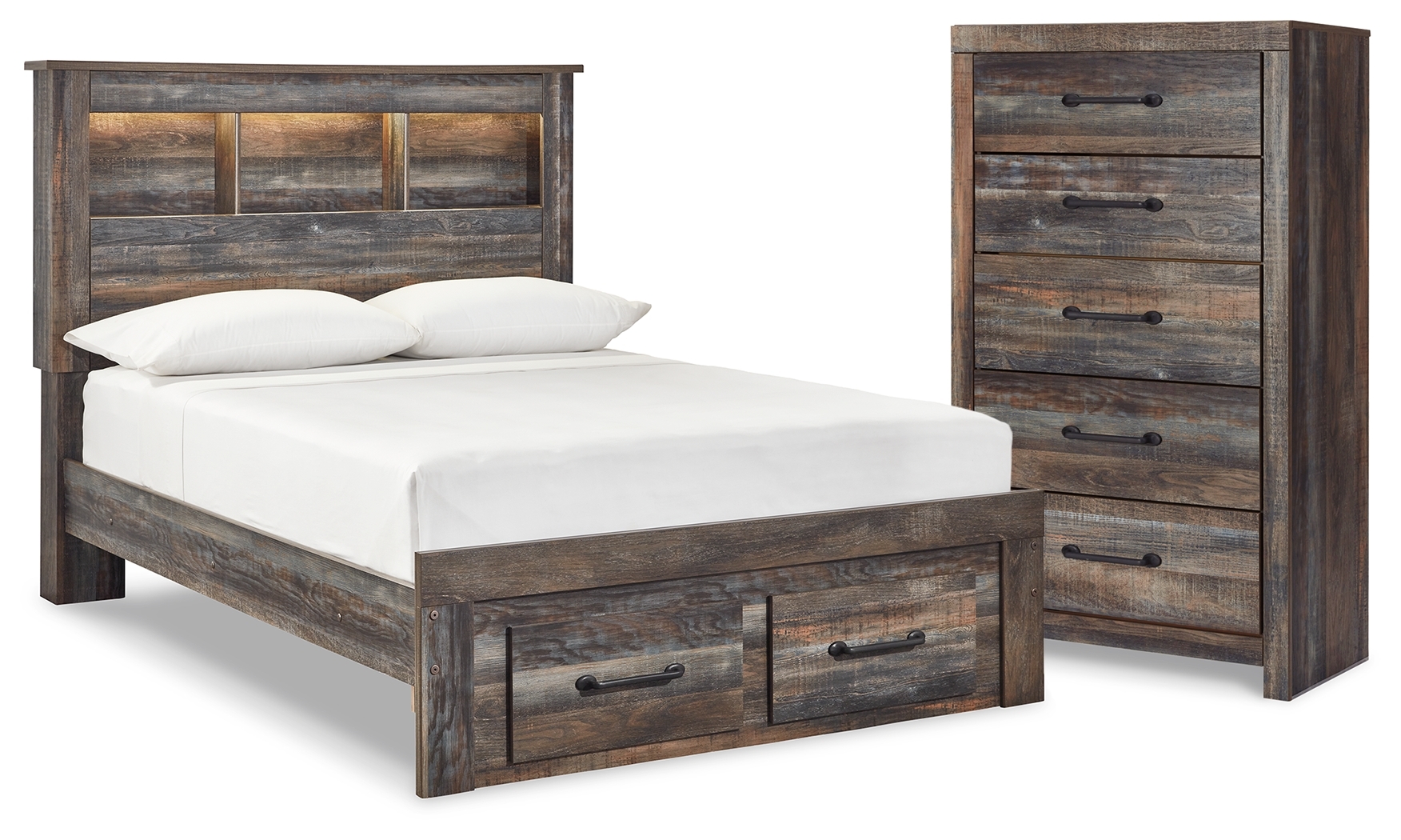 Full Bookcase Storage Bed And Chest