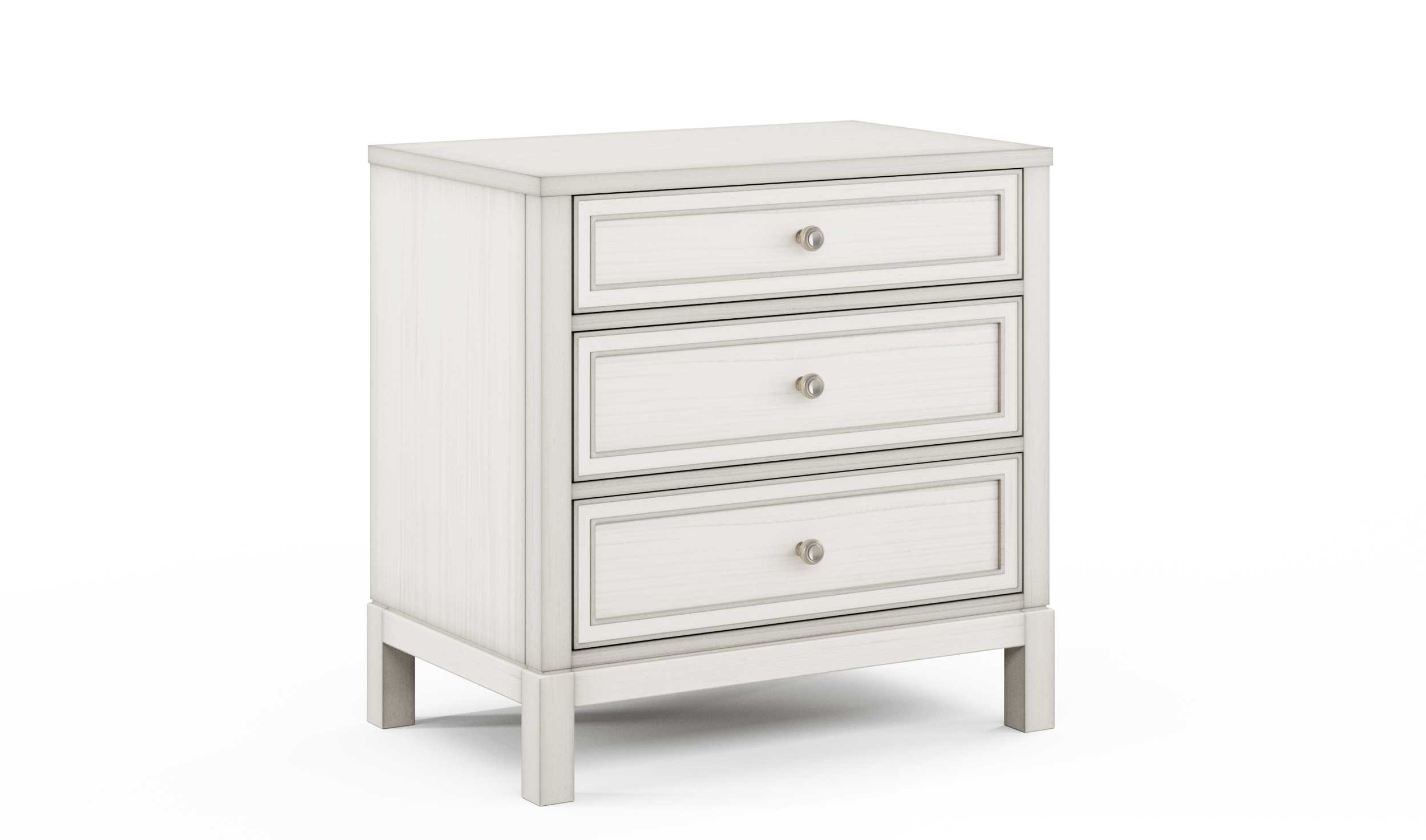3-Drawer Wide Nightstand