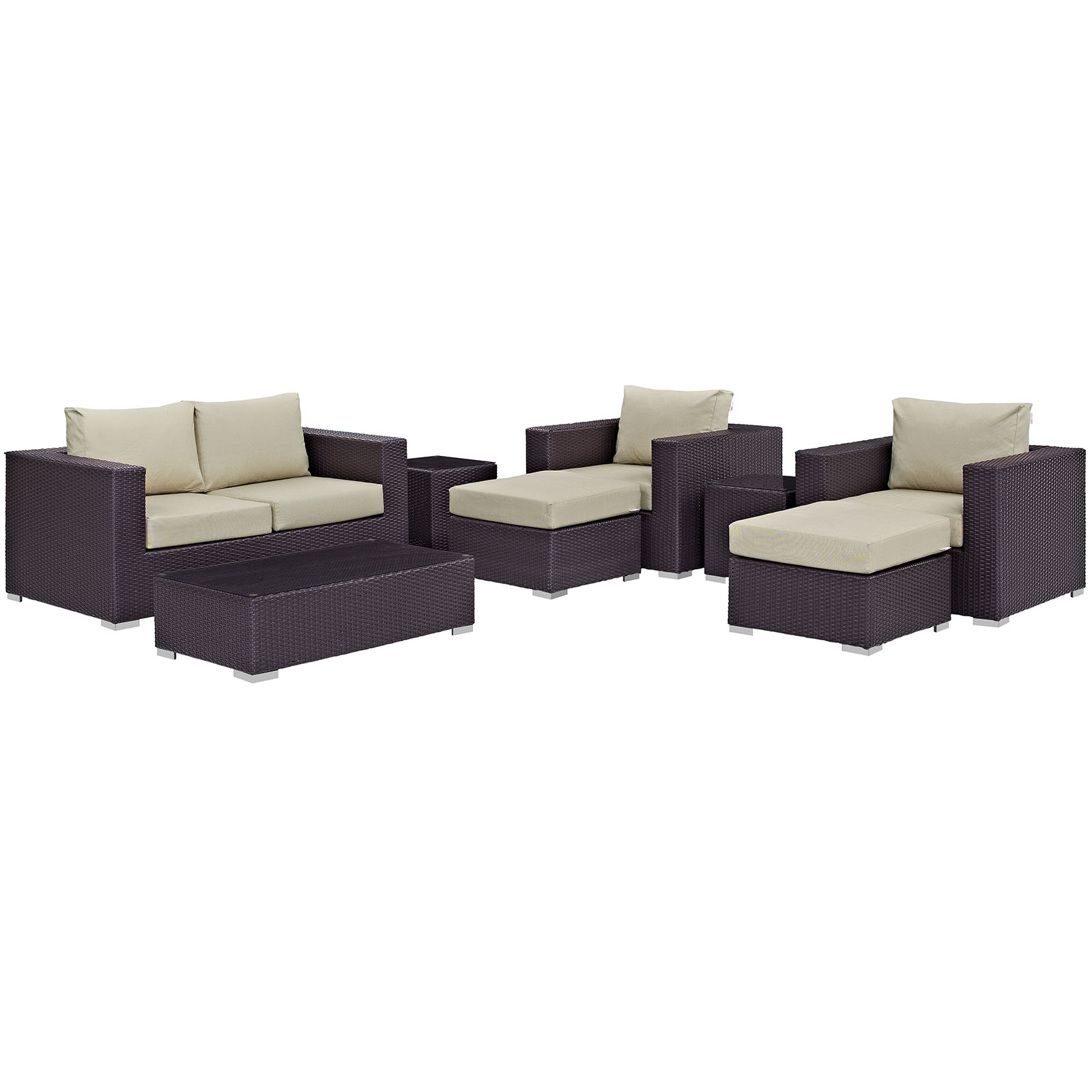 Modway Convene 8 Piece Outdoor Patio Sofa Set Value City Furniture
