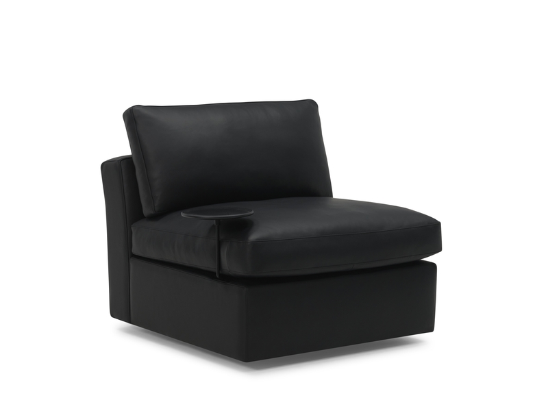 Finished Armless Harlo Swivel Chair