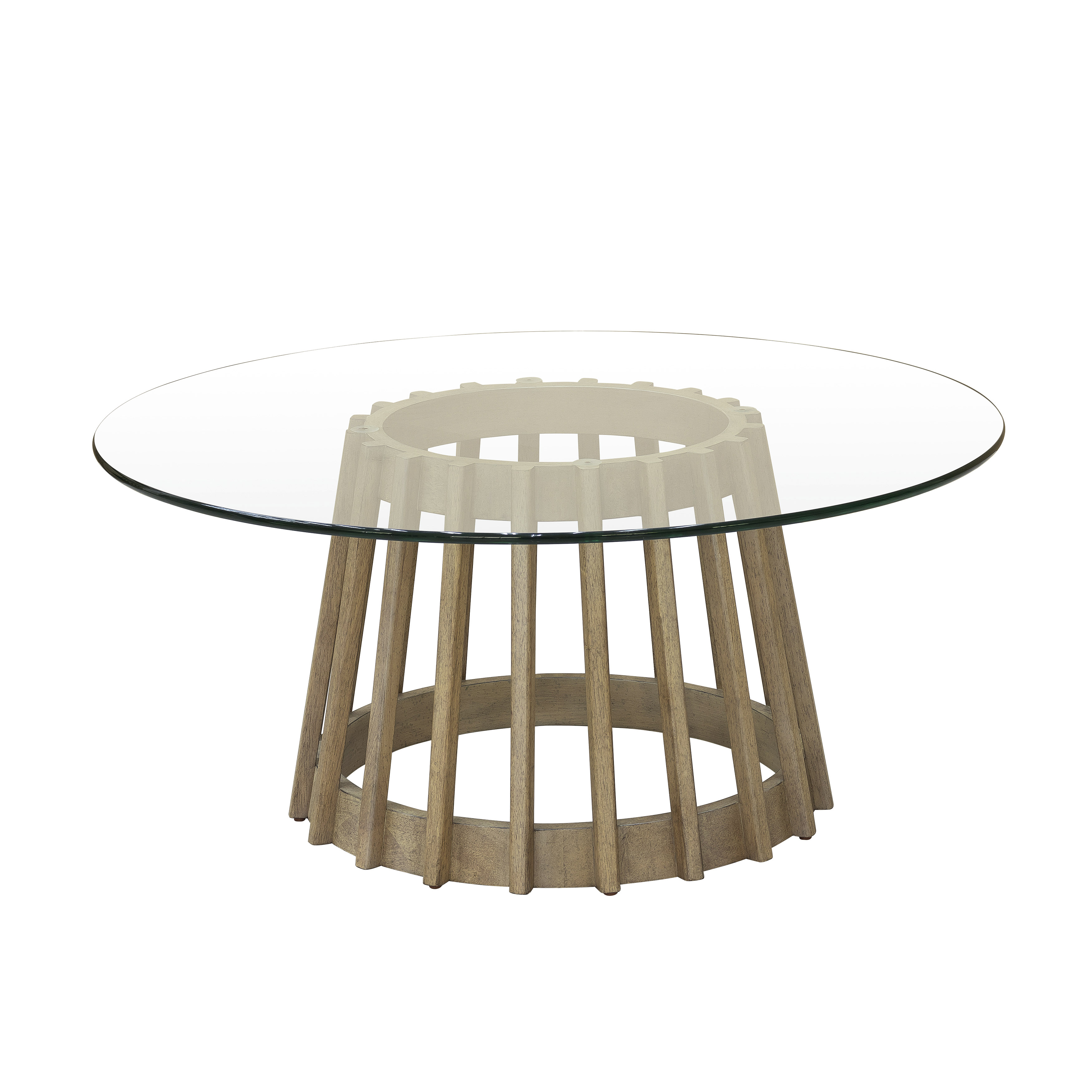 Pulaski Furniture Catalina Contemporary Round Glass Top Cocktail Table