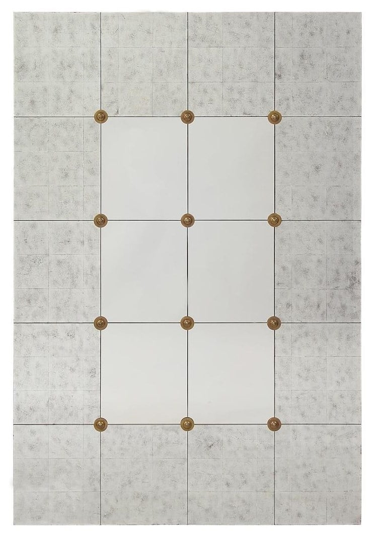 Modern Elliott Grid Portrait Mirror
