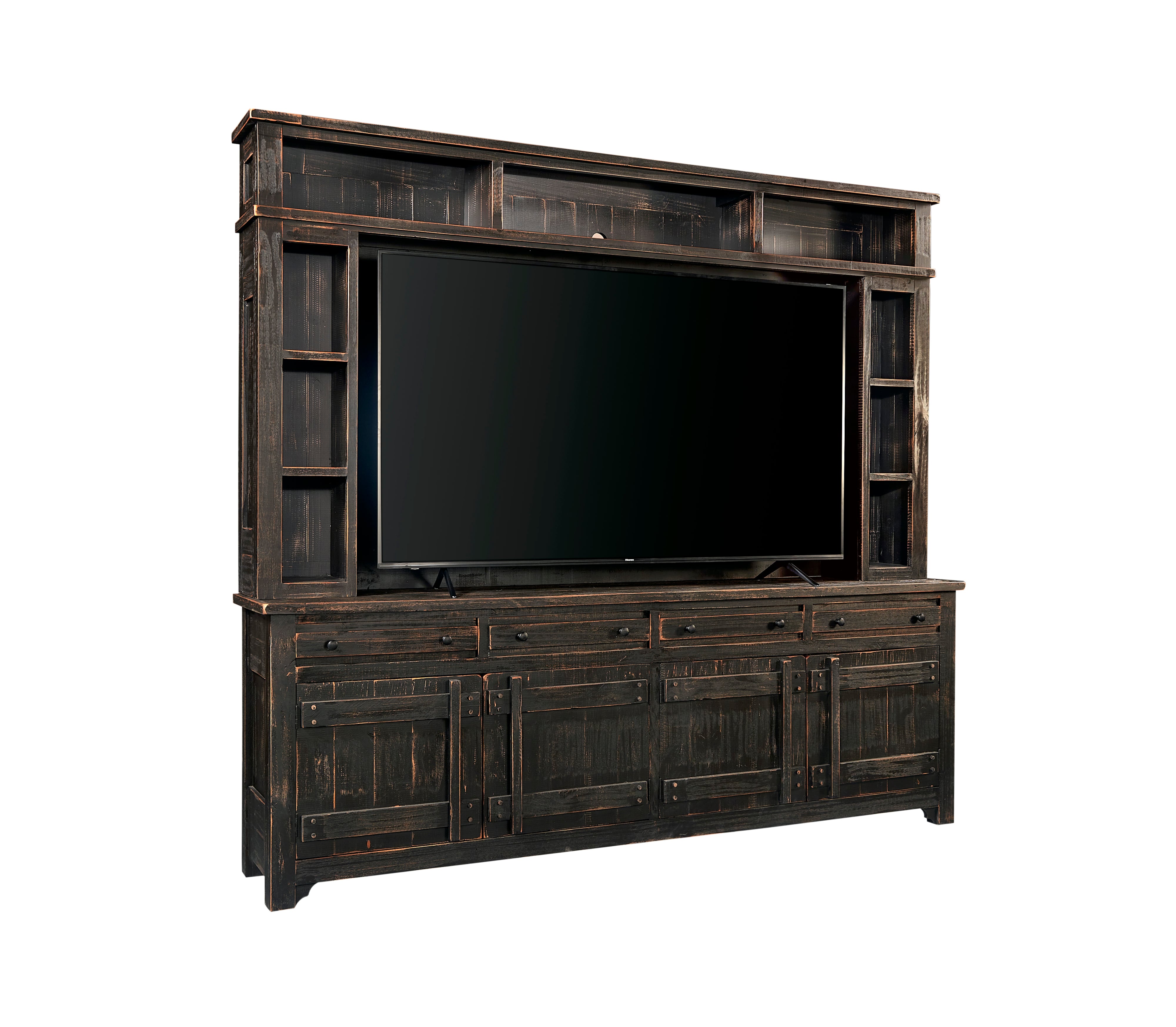 Reeds Farm 1xI358297WBK+1xI358297HWBK Rustic TV and Hutch